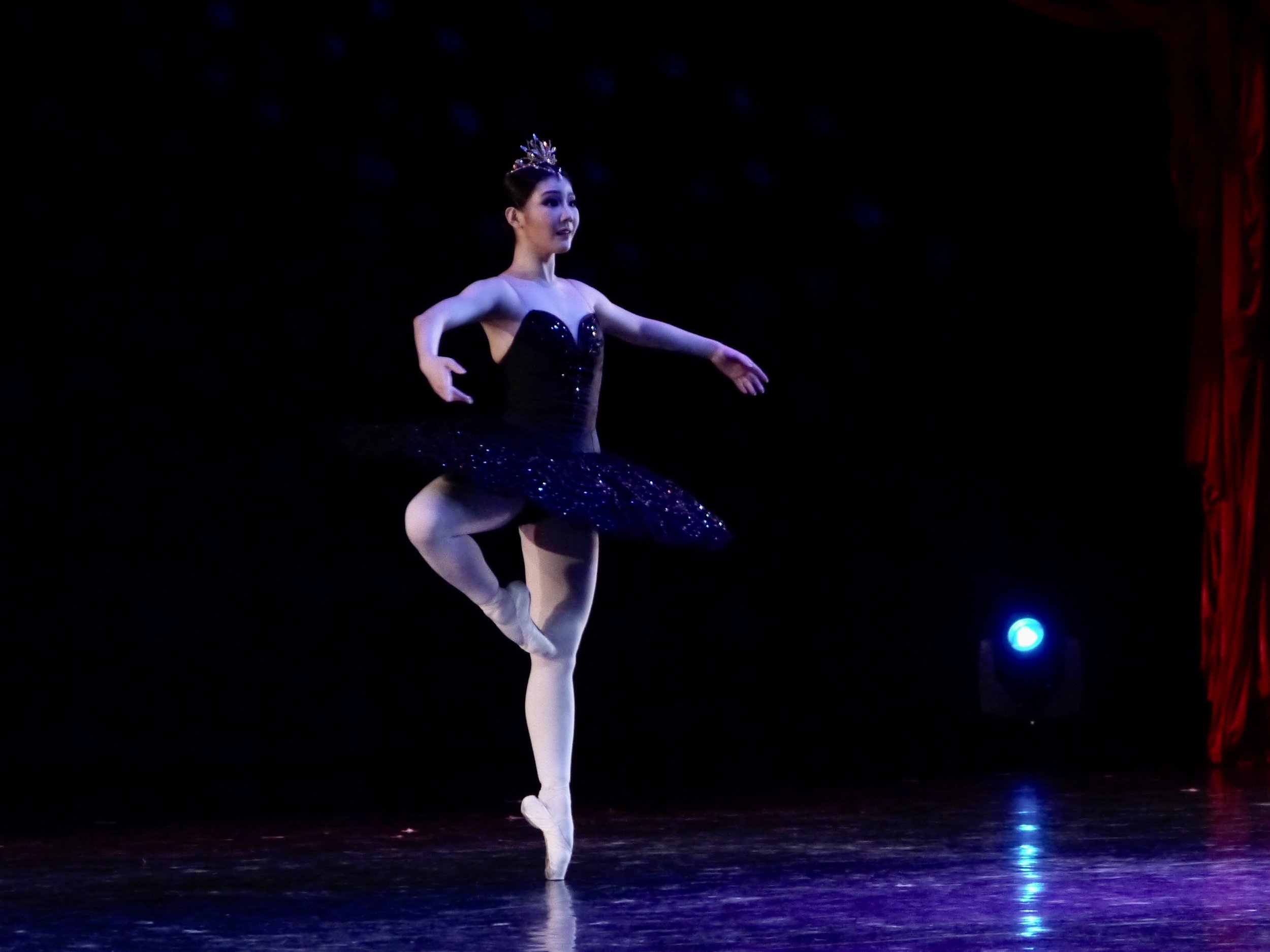    Heewon Cho takes her turn as Odile, the Black Swan from  Swan Lake,  in this spot number in  Ballet &amp; Ballads  (2018). The ballerina from Korea got to perform both classical and contemporary fare while with Ballet Manila. Photo by Giselle P. K