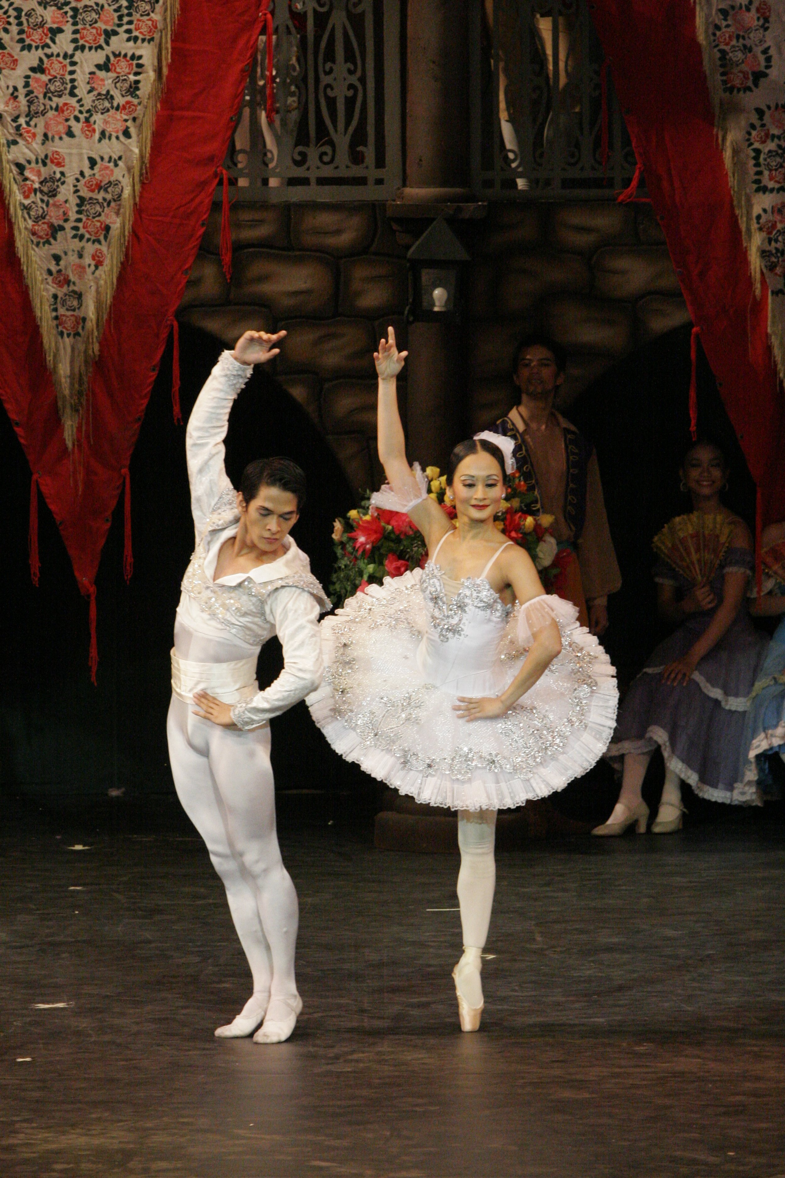    Partnered by Rudy De Dios in another Ballet Manila staging of  Don Quixote , 2009. “The highlight of the whole ballet is the pas de deux in the finale, where the ballerina and her partner get to show off with real bravura dancing. The most treache