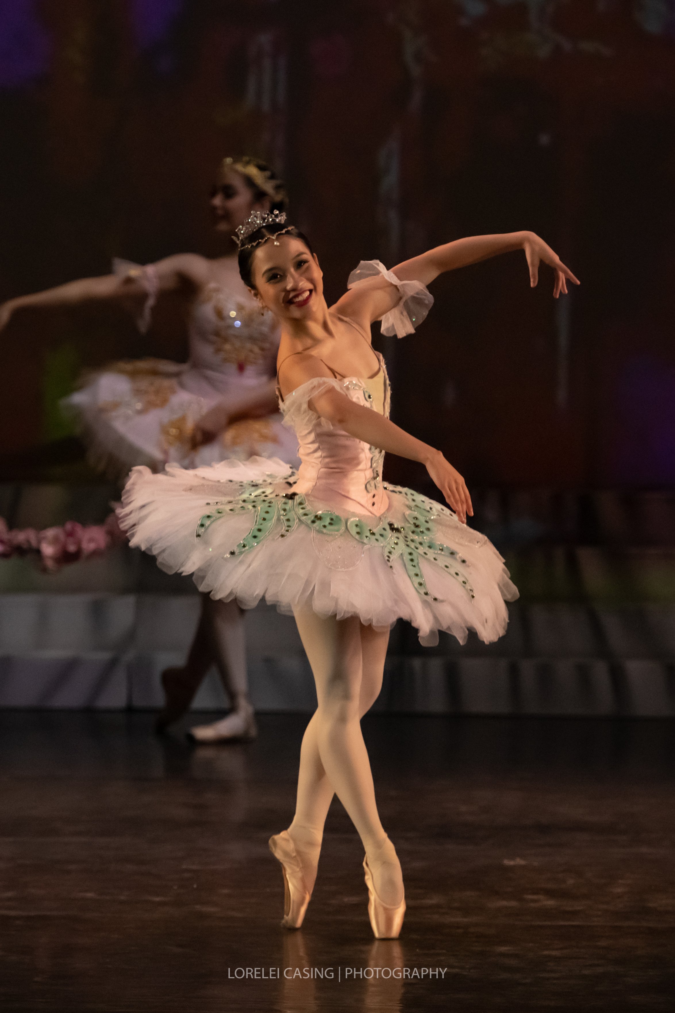    The subtle pink hue of Jasmine Pia Dames’ tutu as Gulnara (from  Le Corsaire,  2018) reflects the quiet strength that her character possesses as she comes to her friend Medora’s assistance through the many adventures they undergo in the pirate epi