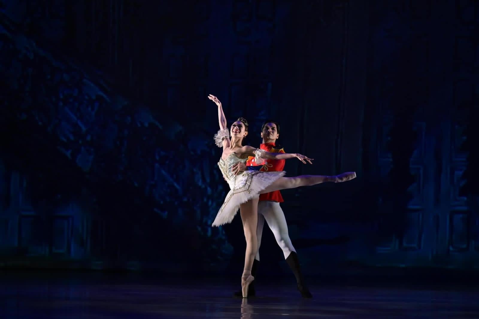    Principal dancers Abigail Oliveiro and Mark Sumaylo as the Sugar Plum Fairy and the Nutcracker Prince   