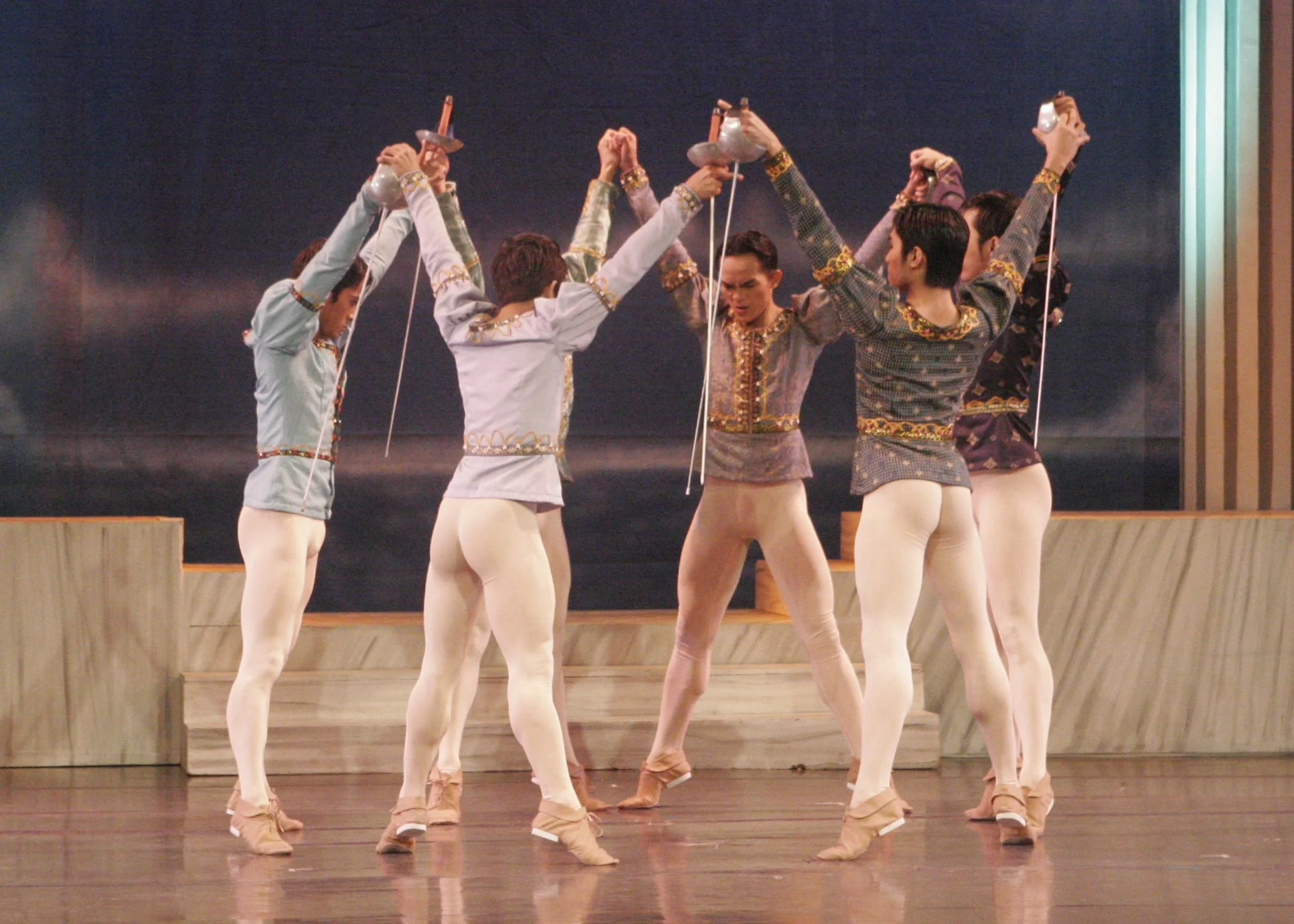    What appears to be a harmonious dance is actually a tiff among sword-wielding men aligned either with the Capulets or the Montagues, the warring families in  Romeo and Juliet  (2007), the ballet inspired by the famous Shakespearean tale. Photo by 