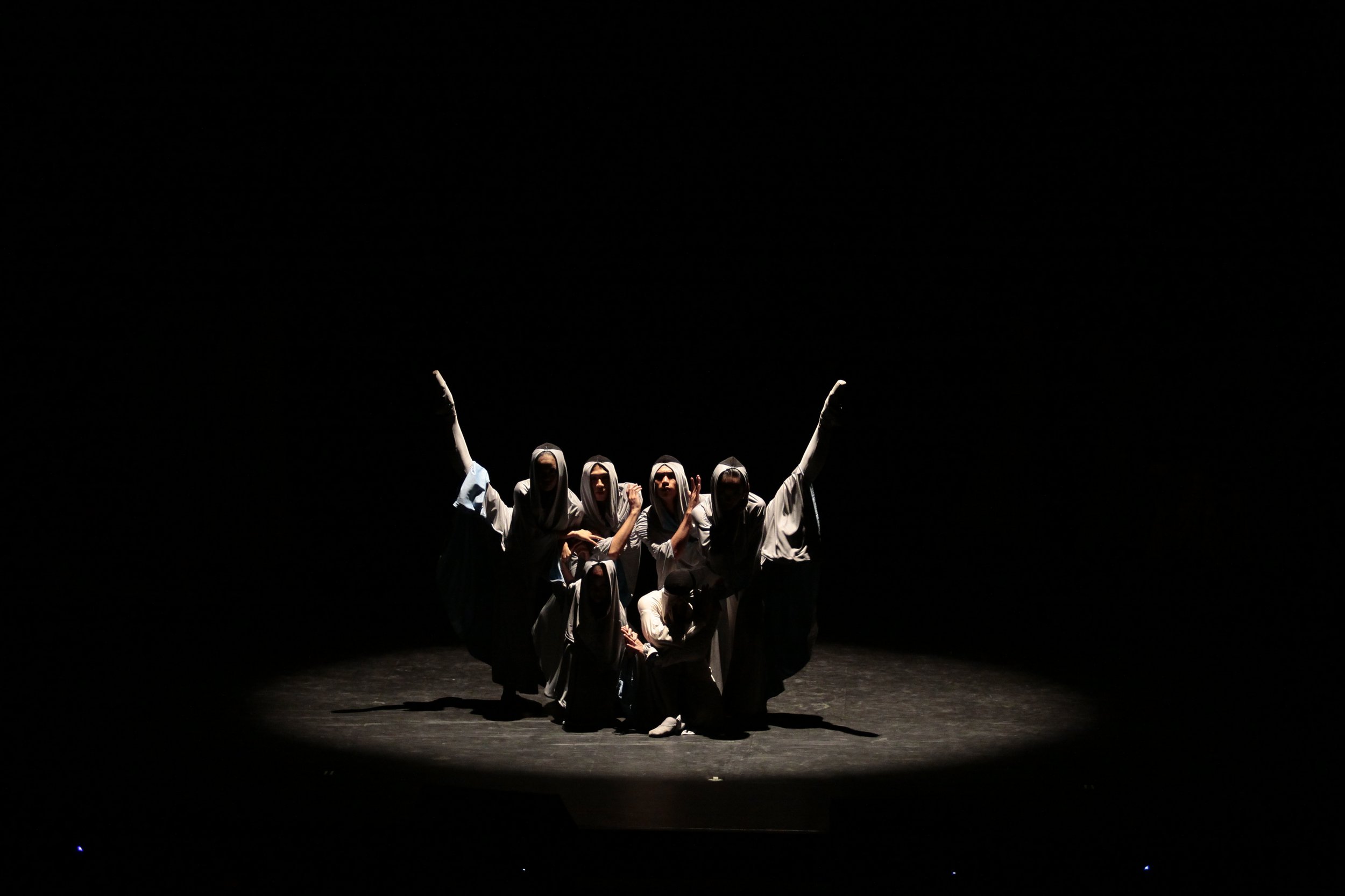    Figures shrouded in gray cast a mysterious aura in Manuel Molina’s  Love Beyond Goodbye,  which had its world premiere in  Ballet, Band &amp; Ballads  (2011). Choreographed to the soaring arias of Josh Groban, the contemporary piece celebrates lov
