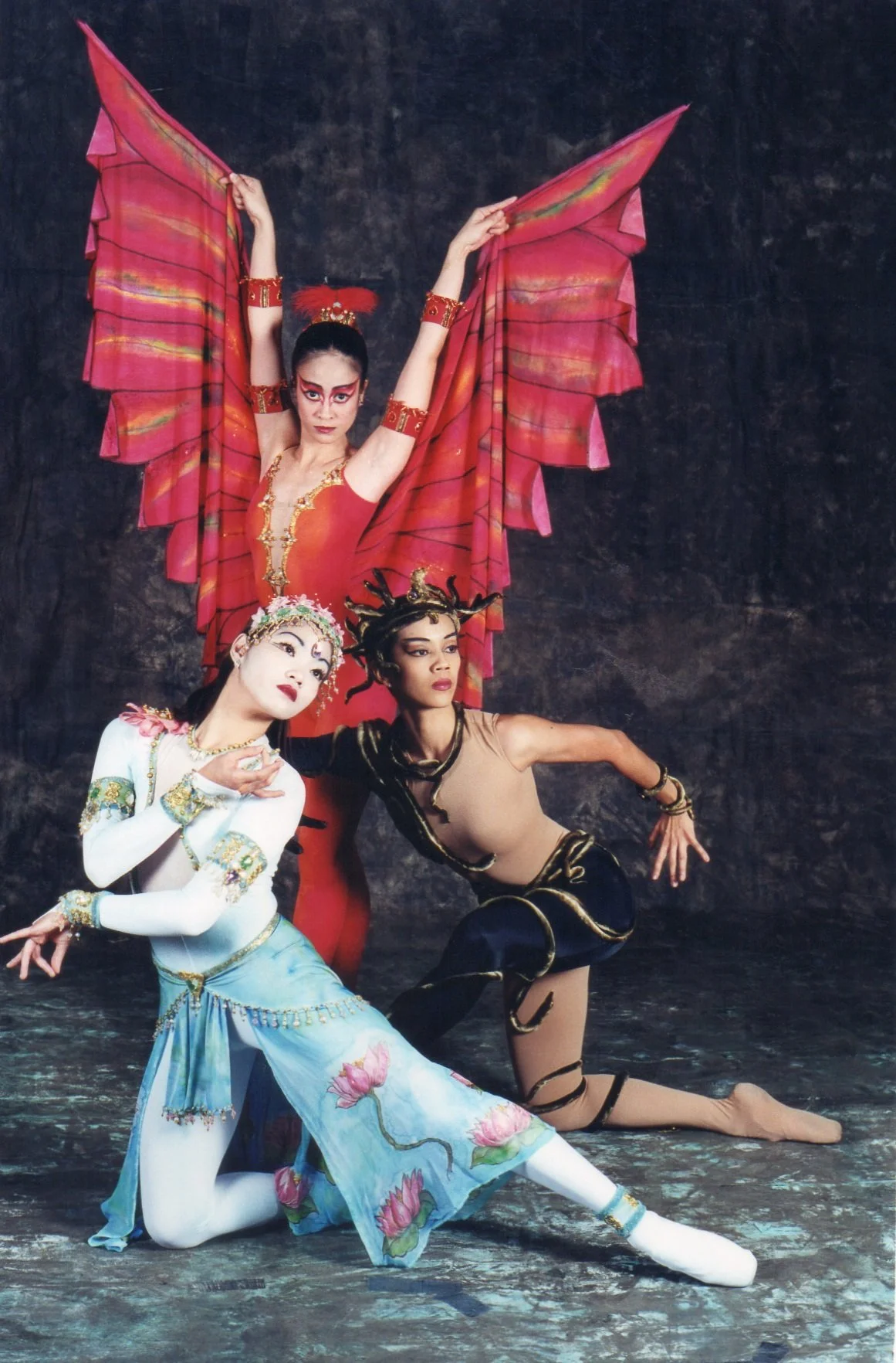    In Jean Paul Comelin’s  Firebird  (2000), three central figures weave together the story about a Shaman’s search for enlightenment. There is the titular character, the Firebird (Pamela Asprer, standing), who symbolizes the pursuit of an ideal. The