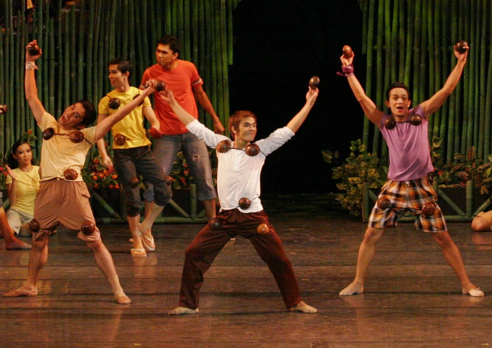    Gerardo Francisco Jr. is the lead performer in the  maglalatik , a folk dance from Laguna that uses coconut shell halves strapped to the dancers’ bodies which are struck together to create rhythmic percussion.   