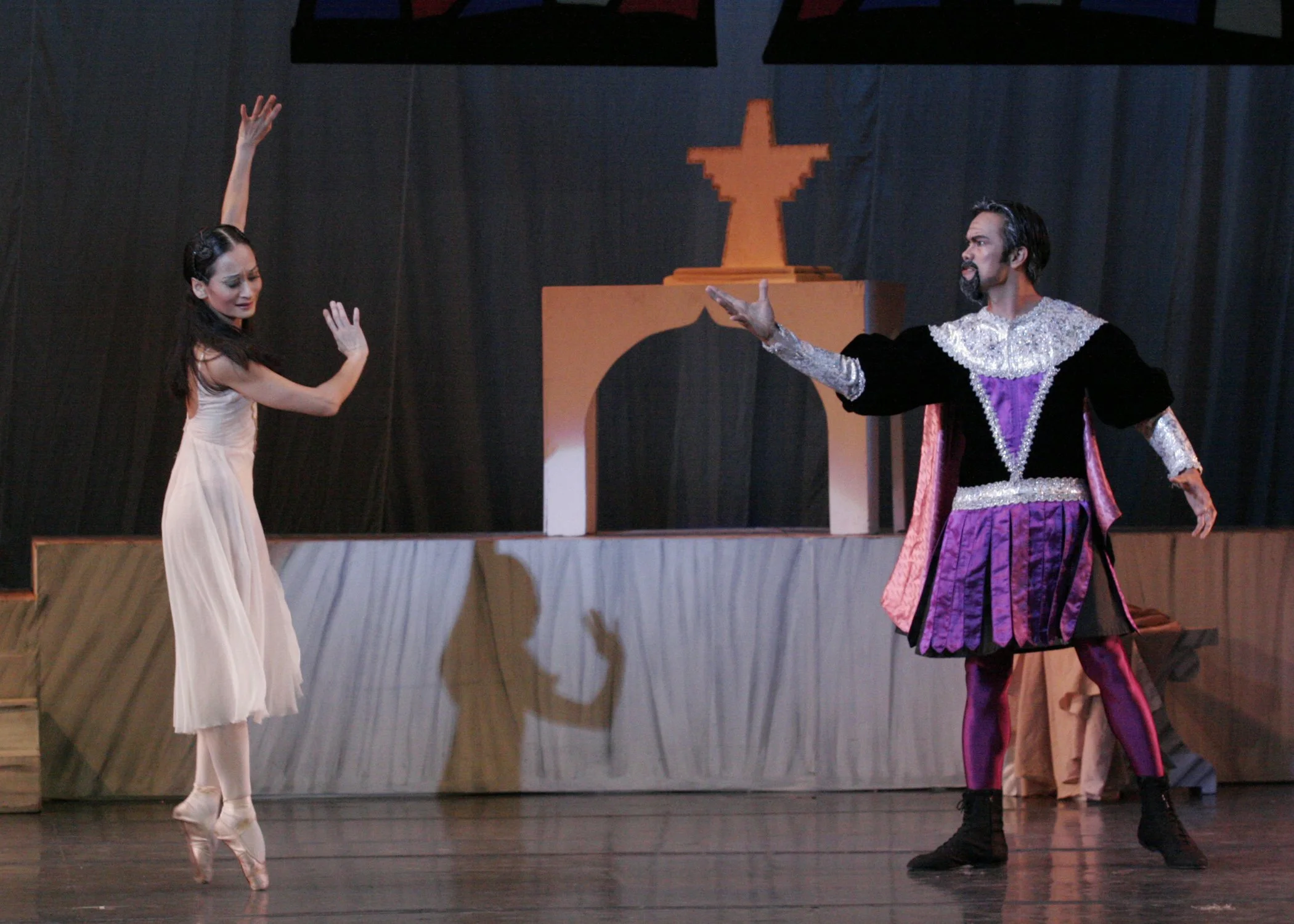    Lord Capulet (Marcus Tolentino) is the strict and uncompromising father in  Romeo and Juliet  (2007), Sergey Vikulov’s interpretation of the tragic love story for Ballet Manila. In this scene, Juliet (Lisa Macuja Elizalde) protests when Lord Capul