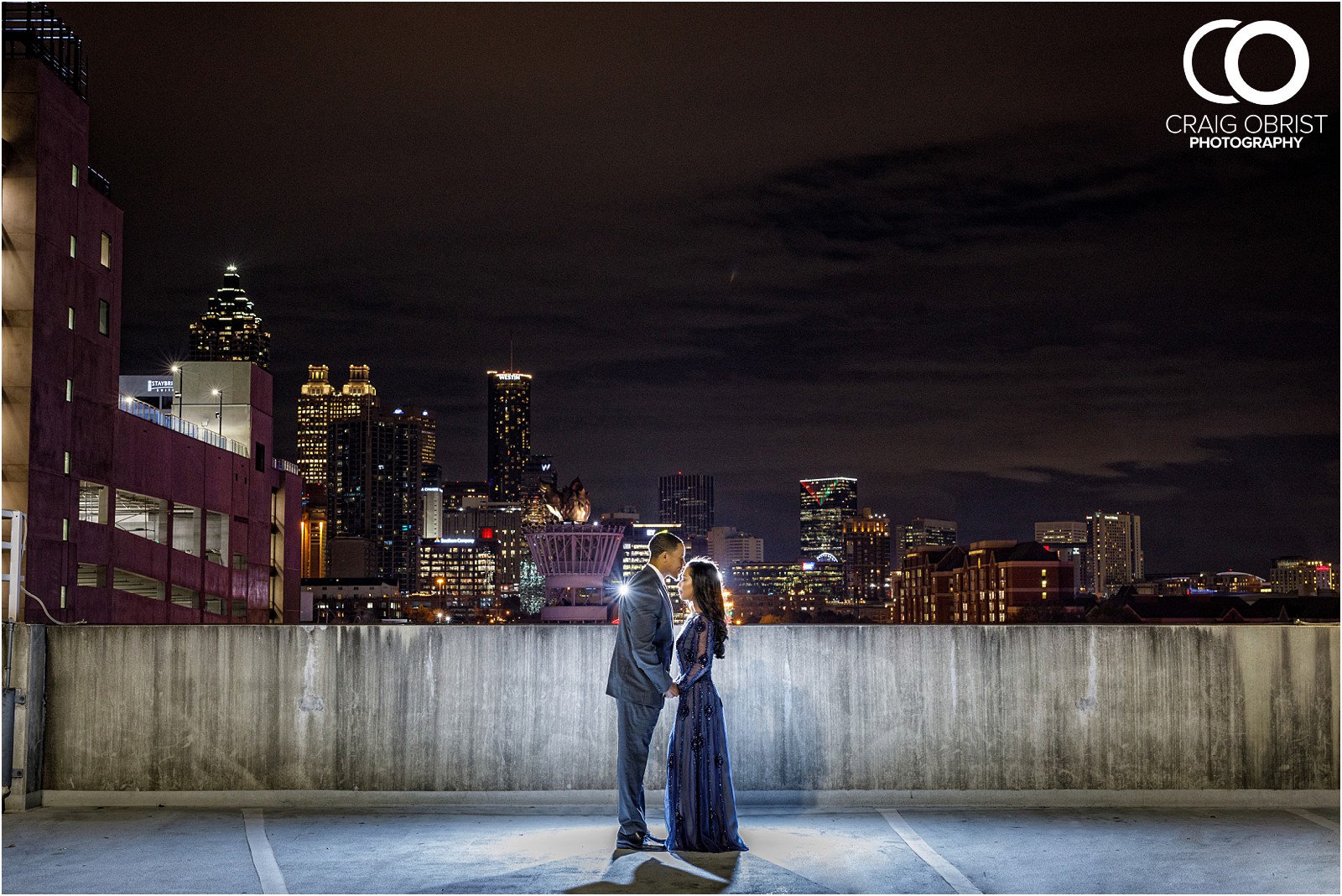 Downtown Duluth Atlanta Skyline Engagement Portraits_0027.jpg