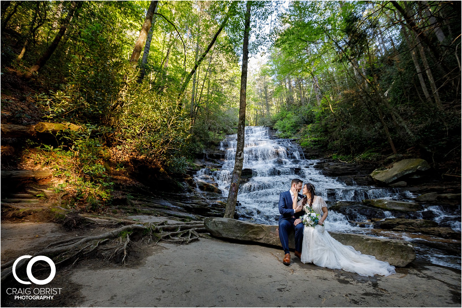 Waterfall Wedding Portraits Elopement Georgia_0004.jpg