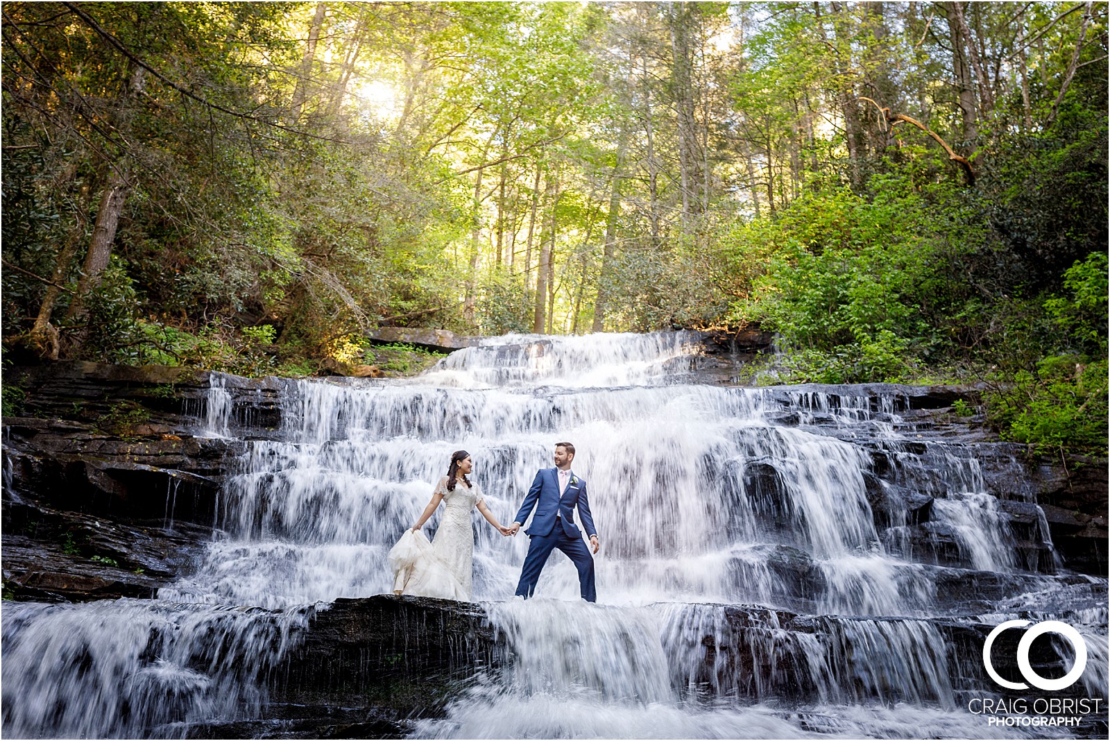 Waterfall Wedding Portraits Elopement Georgia_0017.jpg