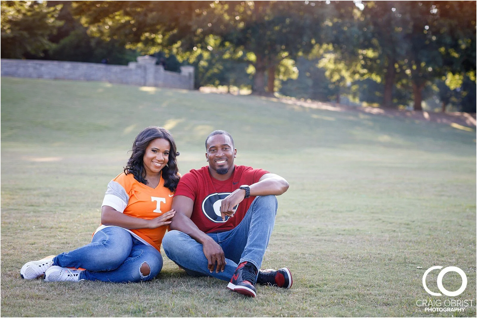 Piedmont Park Merecedes Benz Stadium Atlanta Skyline Enagagement Portraits_0002.jpg