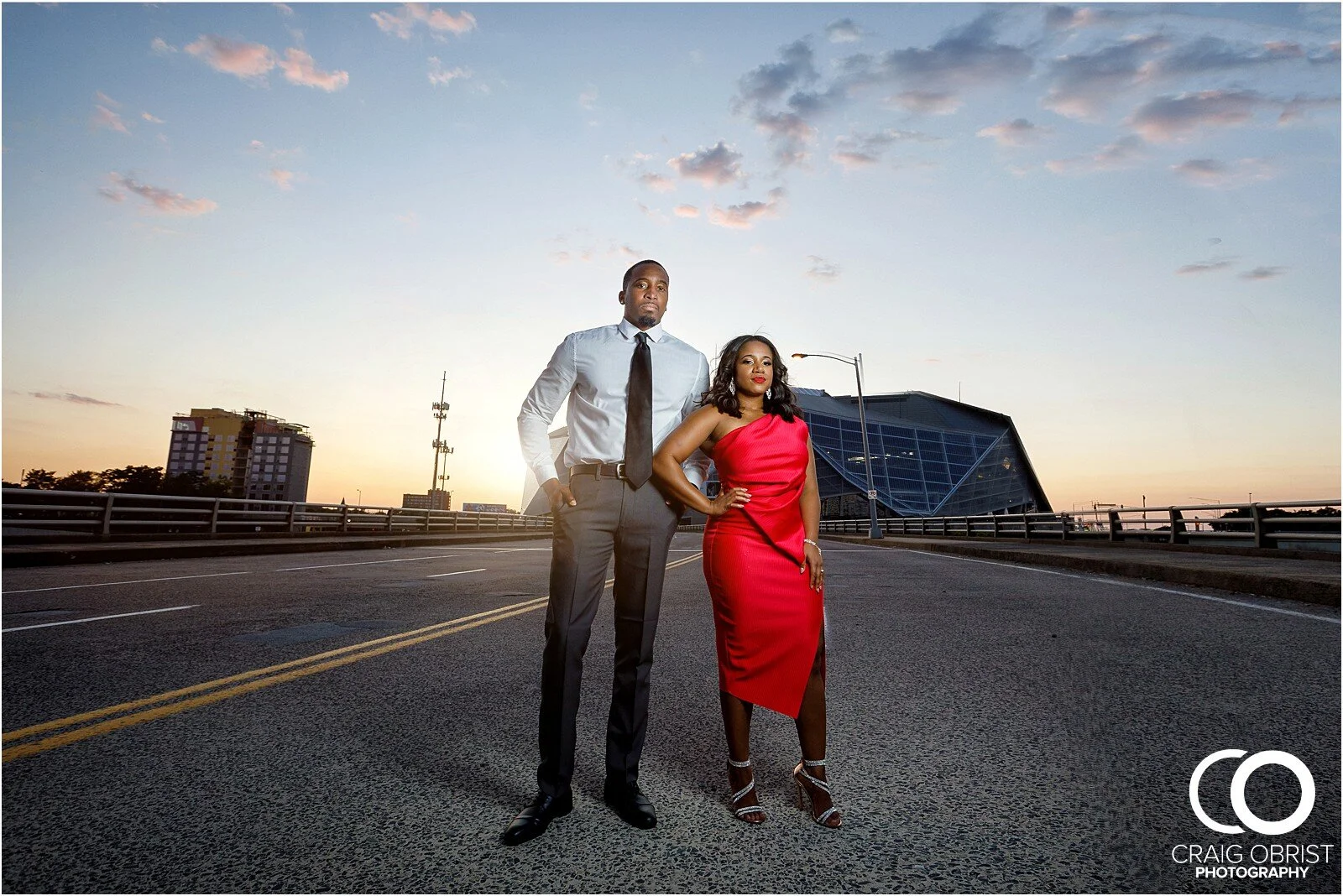 Piedmont Park Merecedes Benz Stadium Atlanta Skyline Enagagement Portraits_0025.jpg