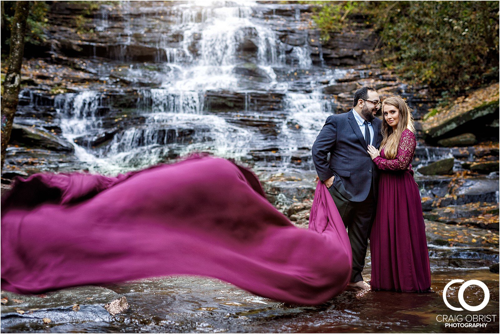 Waterfall North Georgia Engagement Portraits Wedding_0024.jpg