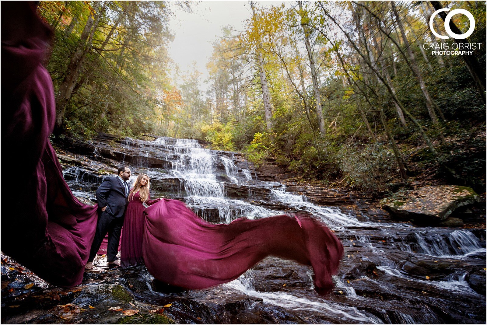 Waterfall North Georgia Engagement Portraits Wedding_0029.jpg