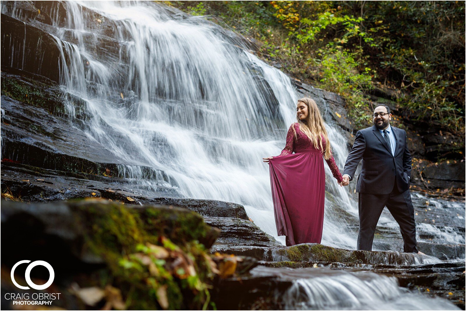 Waterfall North Georgia Engagement Portraits Wedding_0031.jpg