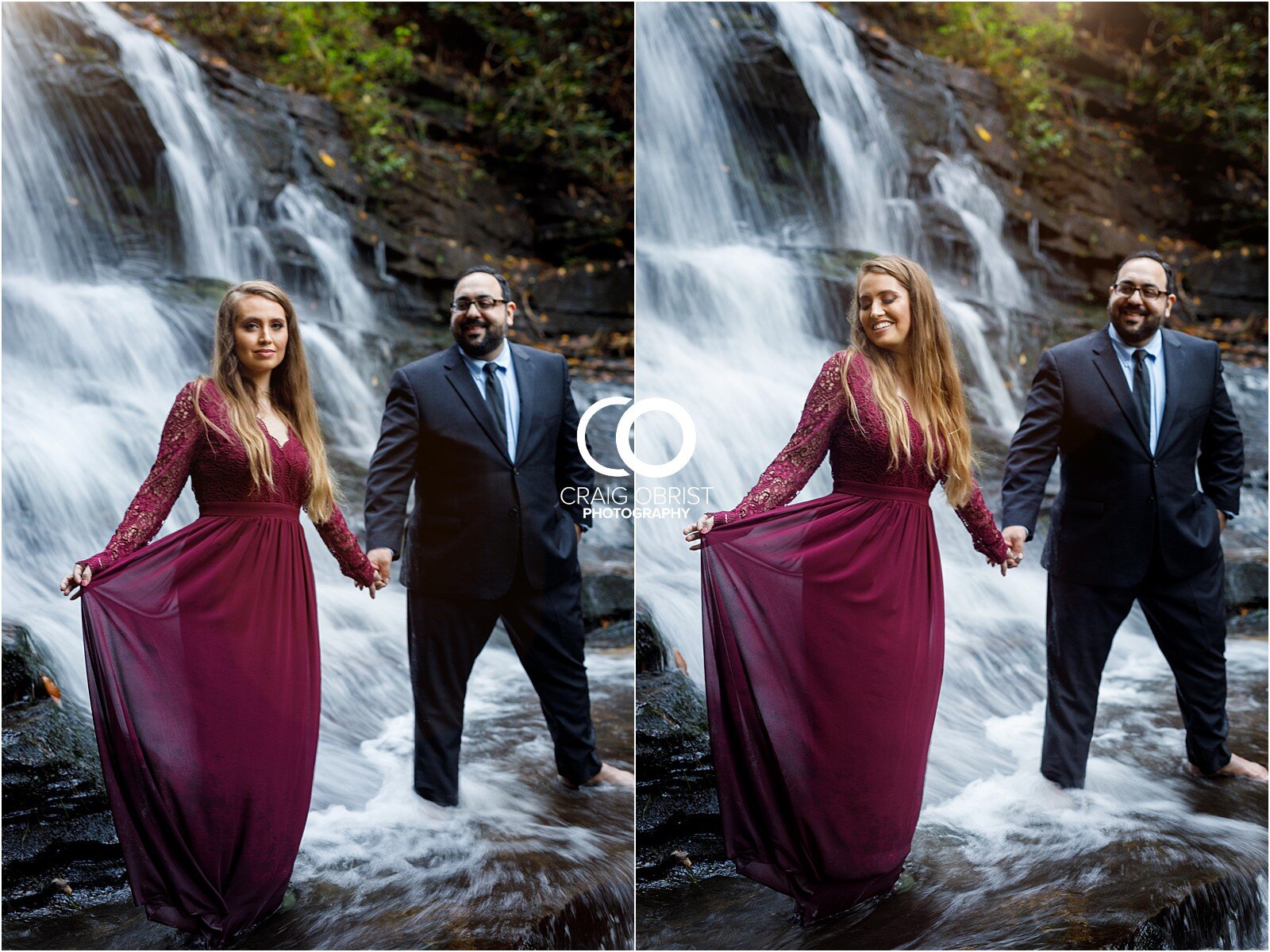 Waterfall North Georgia Engagement Portraits Wedding_0033.jpg