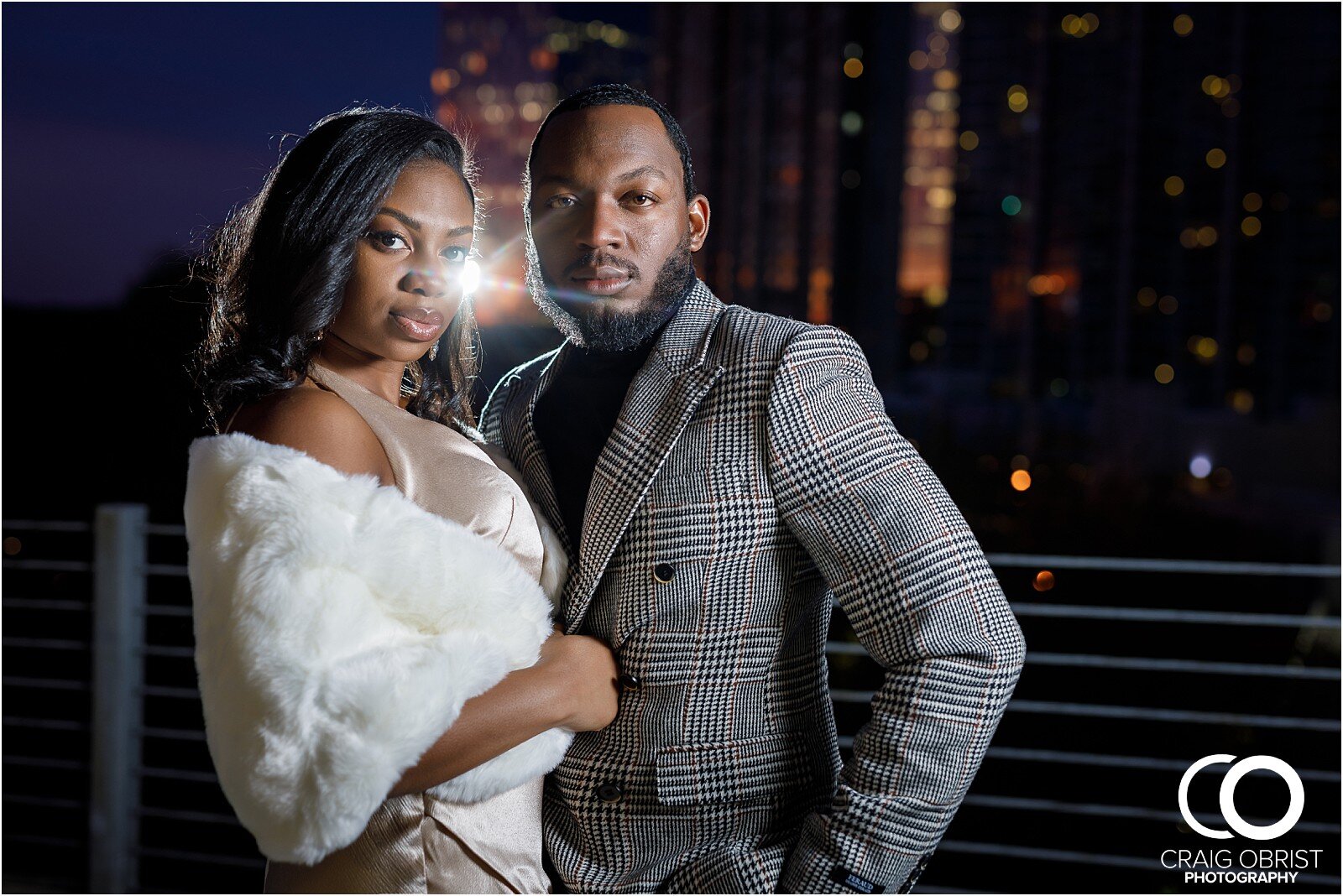 Luxury Engagement Portraits Audi TT Sunset City Skyline Atlanta Wedding_0035.jpg