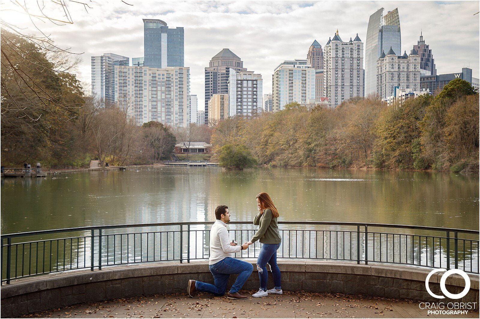 Surprise Piedmont Park Atlanta Skyline Engagement3.jpg