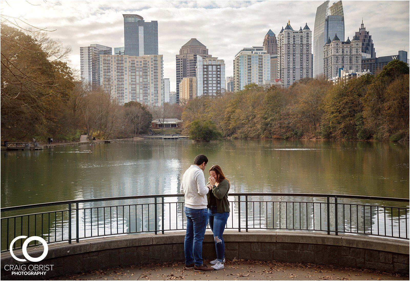 Surprise Piedmont Park Atlanta Skyline Engagement5.jpg