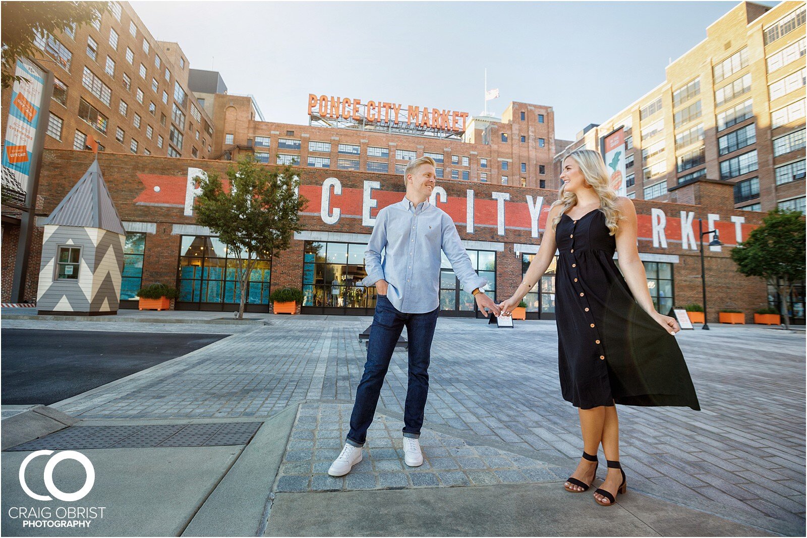 Cator Woolford Ponce city market rooftop sunset engagement portraits atlanta_0037.jpg