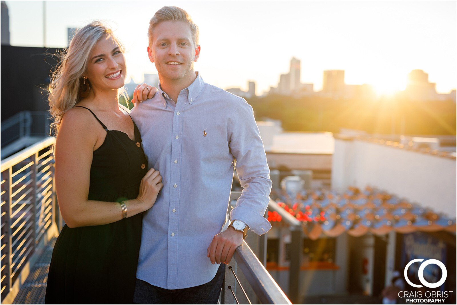 Cator Woolford Ponce city market rooftop sunset engagement portraits atlanta_0054.jpg