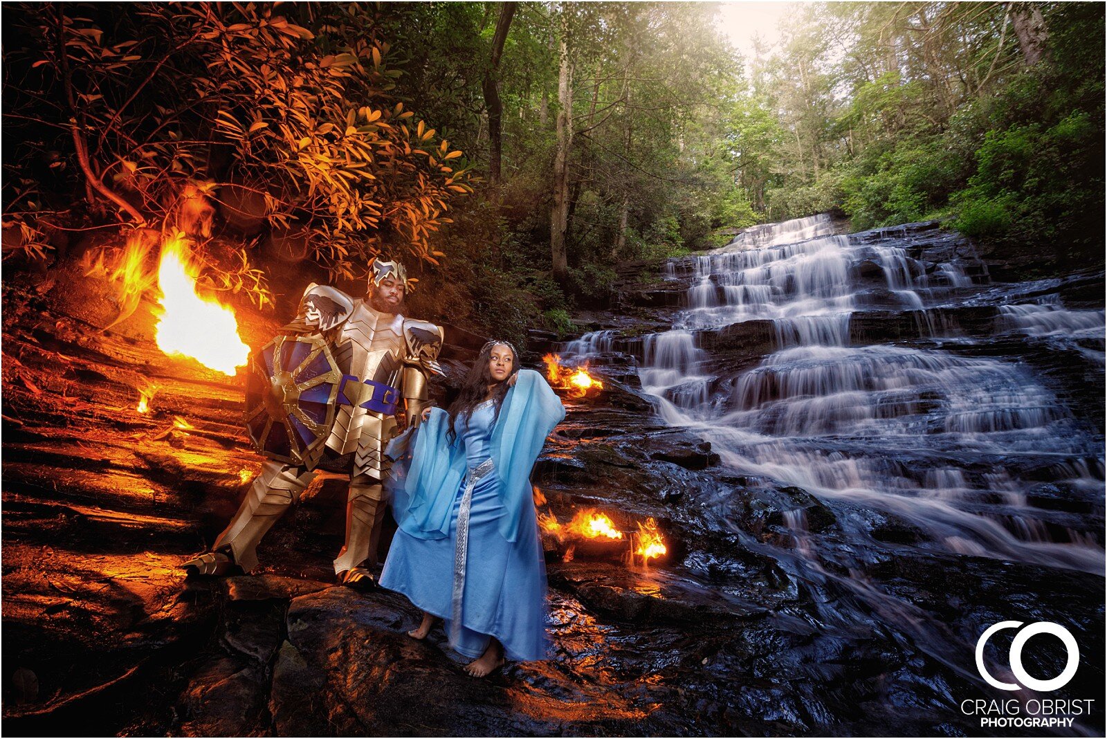 Lord of the rings engagement portraits Georgia Waterfall Fire_0009.jpg