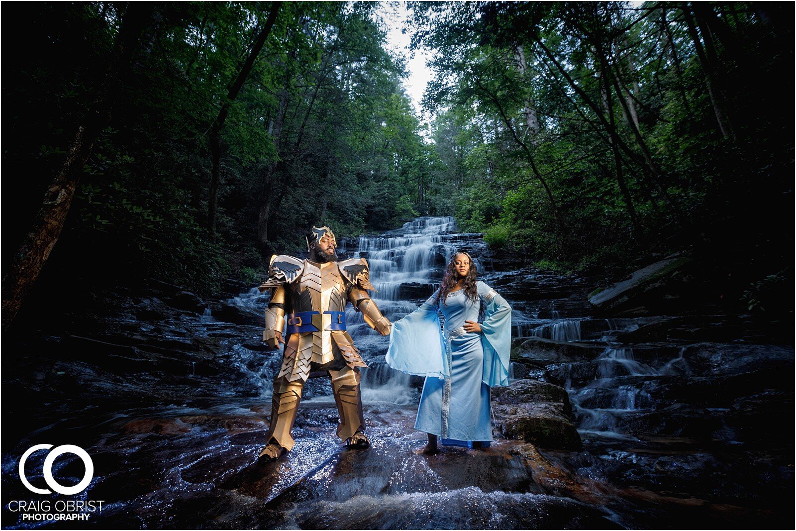 Lord of the rings engagement portraits Georgia Waterfall Fire_0013.jpg