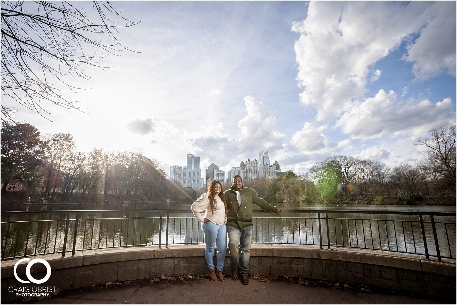 Piedmont Park Atlanta Skyline engagement portraits_0002.jpg