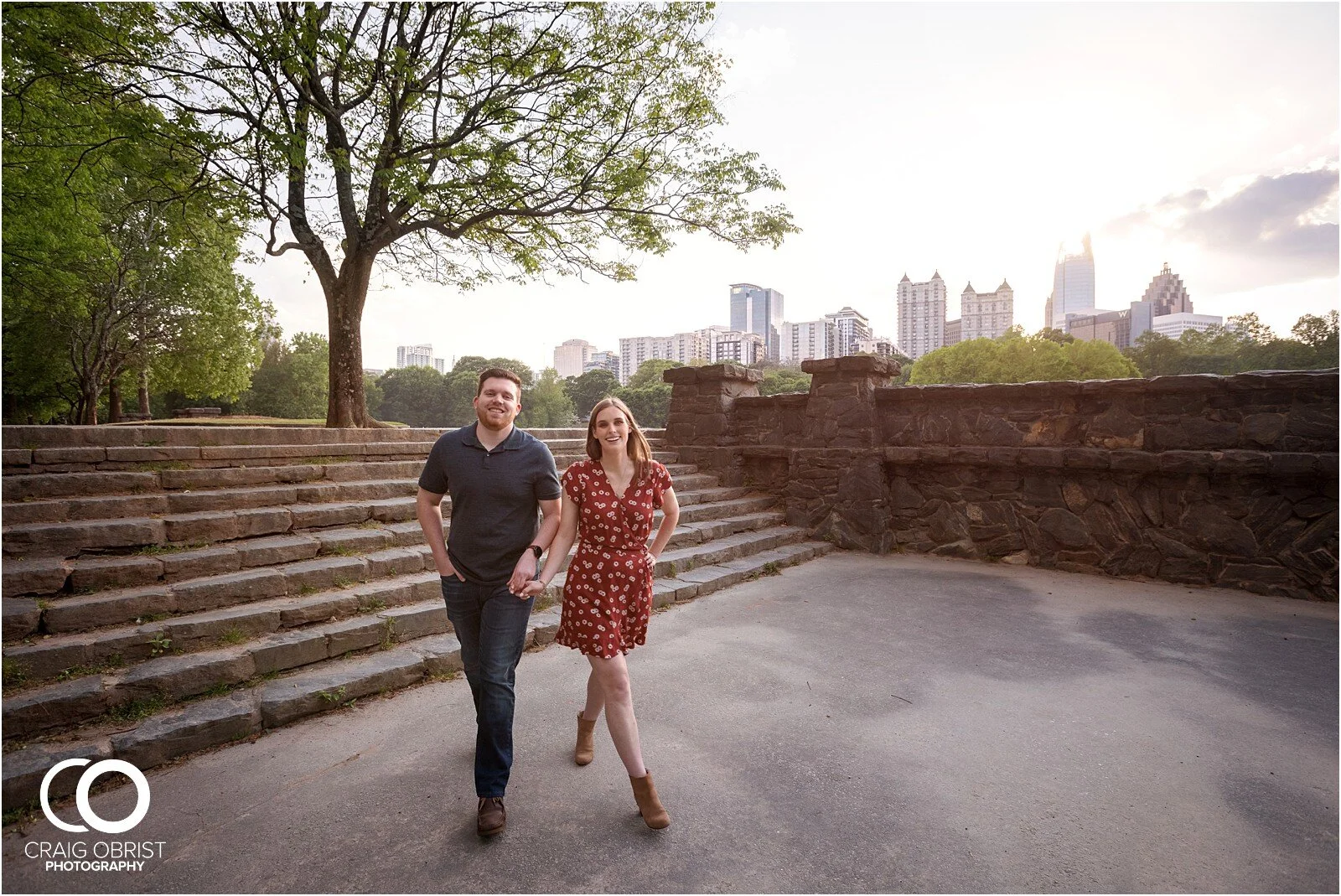 Piedmont Park Engagement Portraits Atlanta Lake Sunset_0007.jpg