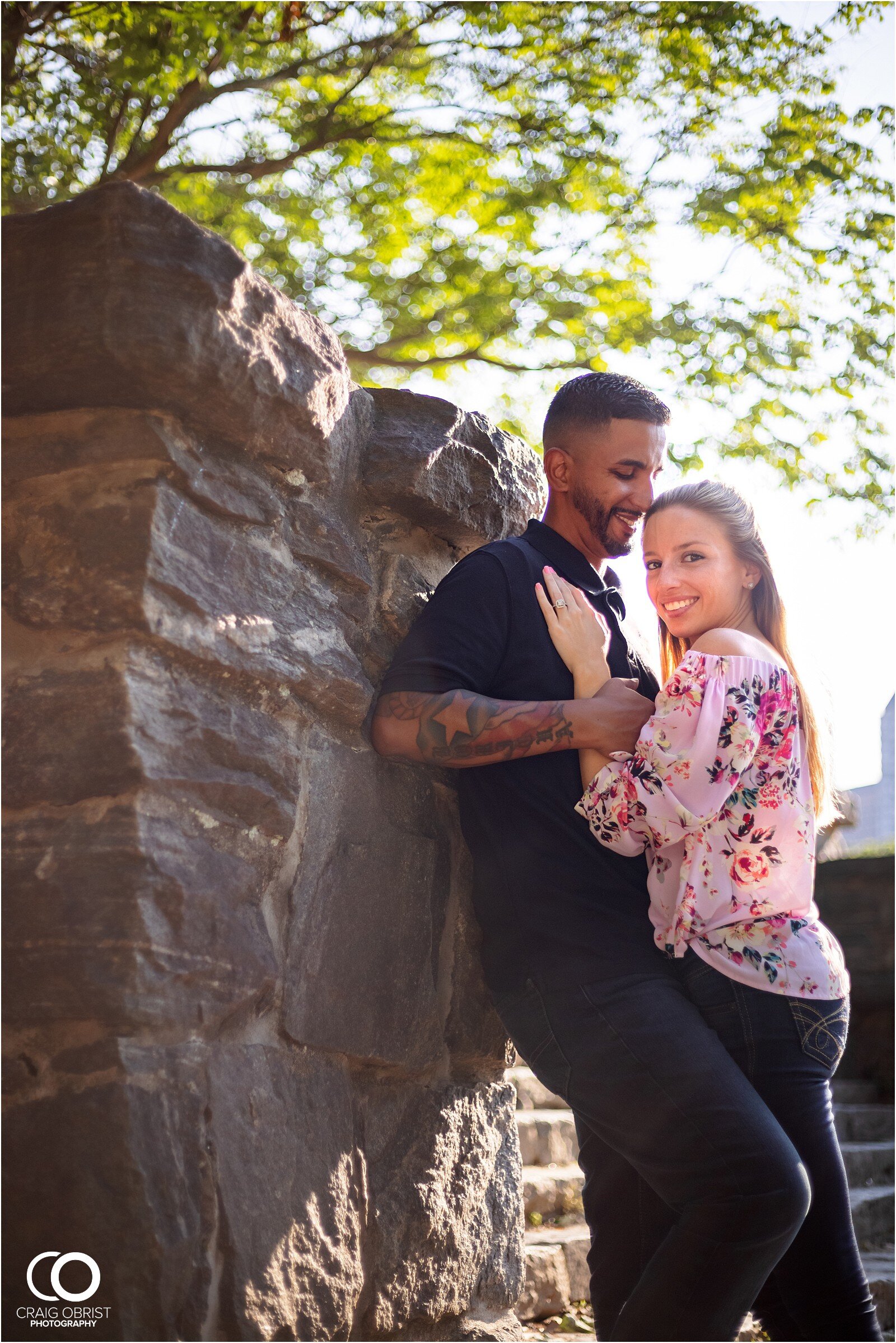 Downtown Decatur Mercedes Benz Stadium Atlanta Engagement Portraits_0025-1.jpg