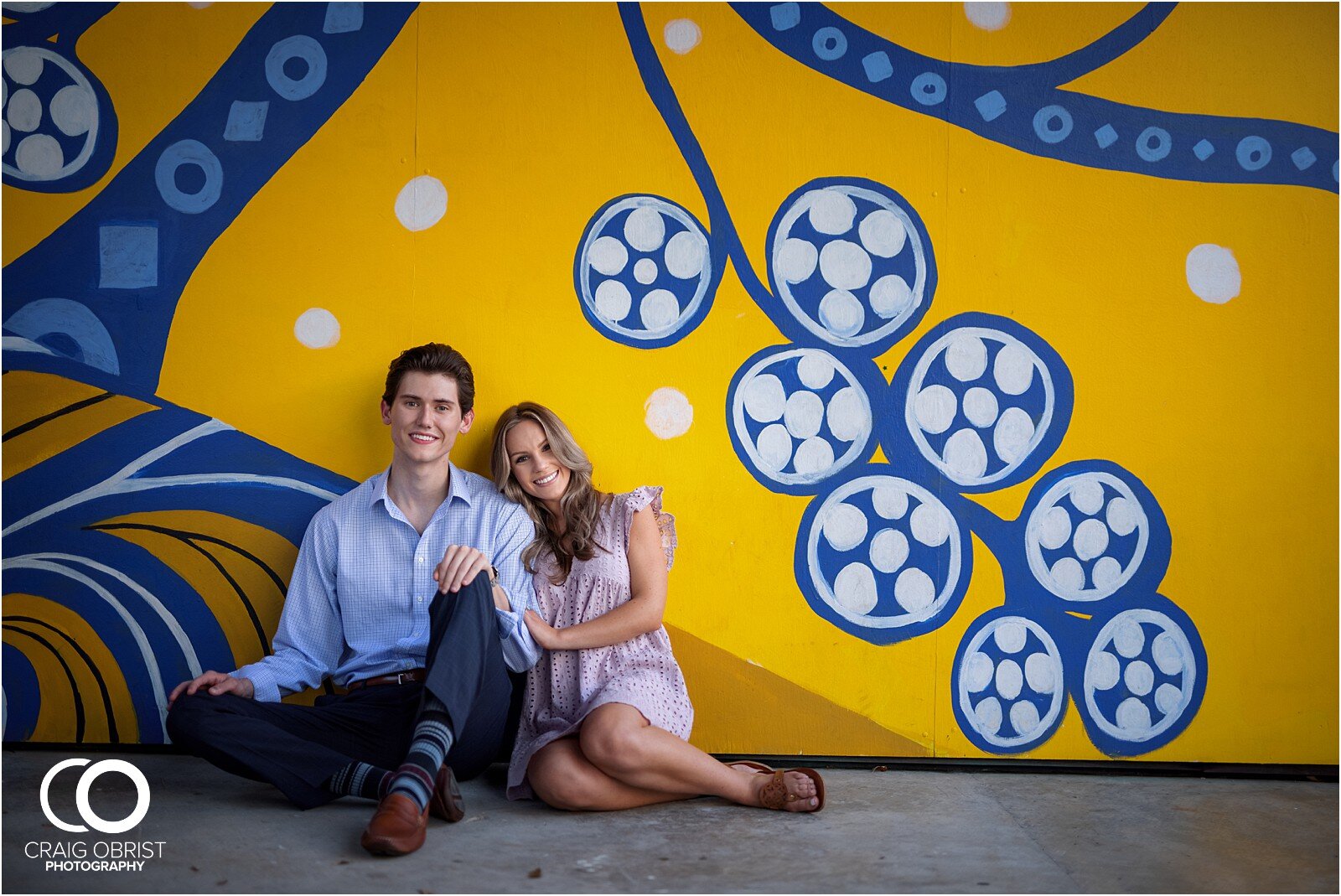 Ponce City Market Jackson Street Bridge Atlanta Skyline Engagement Portraits_0015.jpg