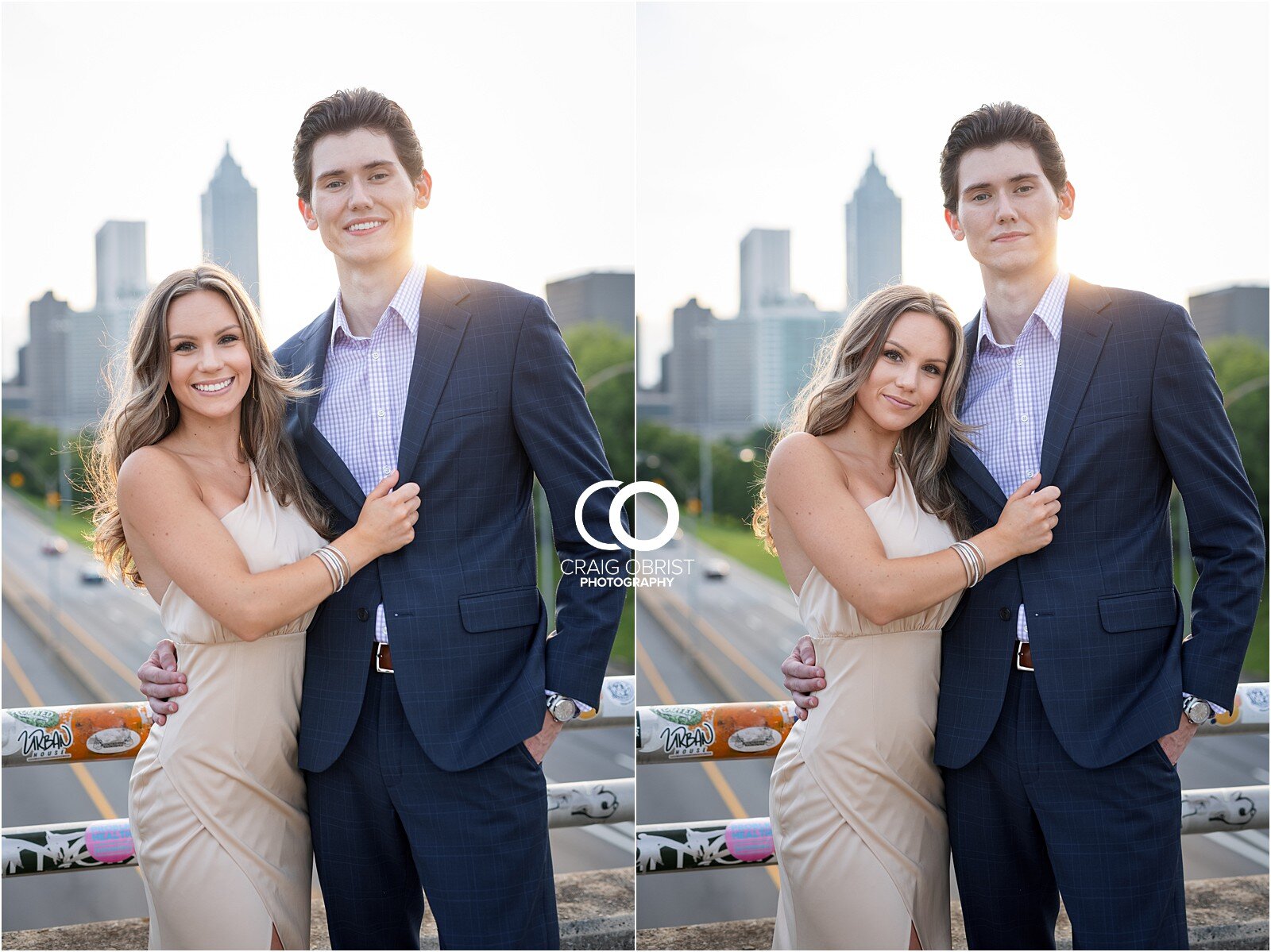 Ponce City Market Jackson Street Bridge Atlanta Skyline Engagement Portraits_0029.jpg