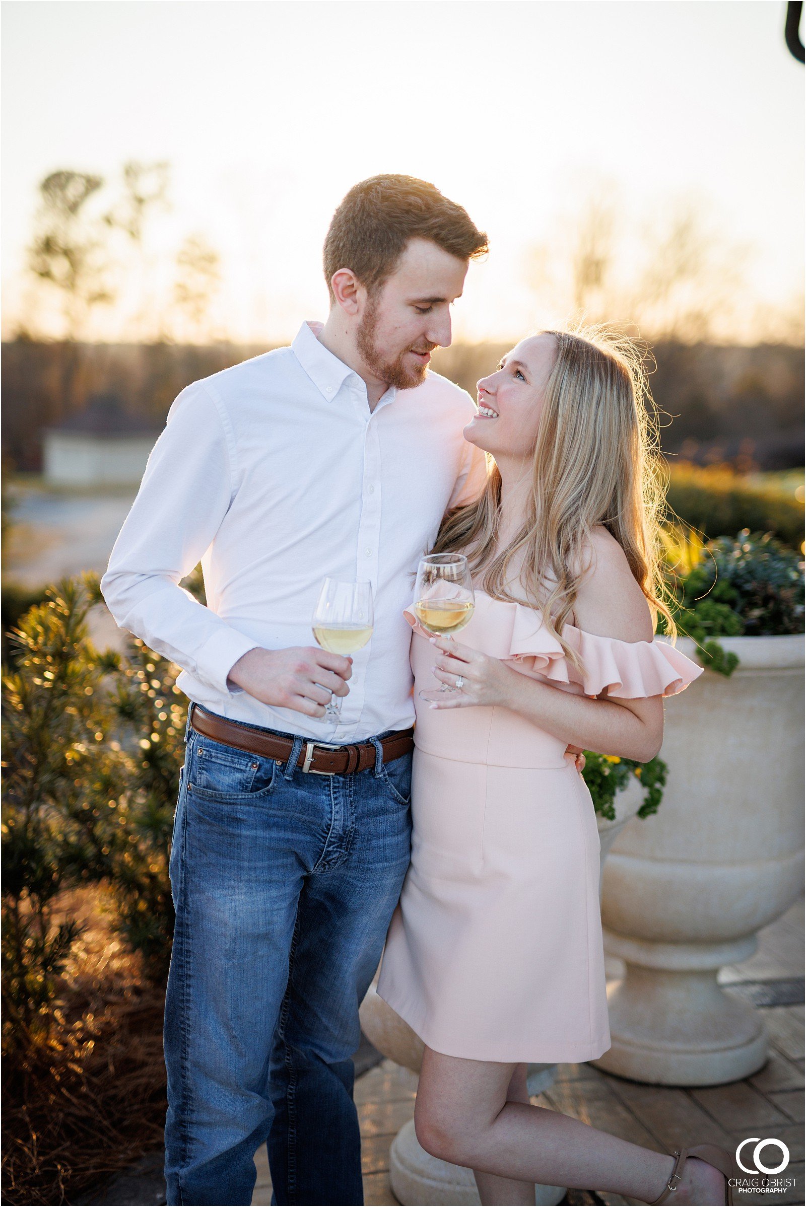 Chateau Elan Home Christmas Engagement Portraits Sunset22.jpg