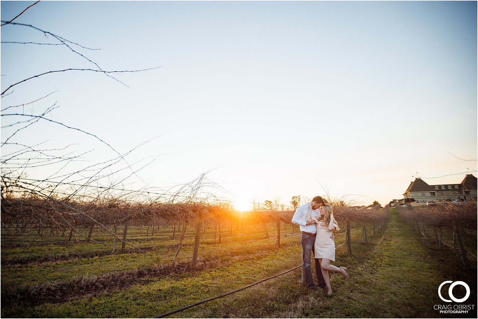 Chateau Elan Home Christmas Engagement Portraits Sunset37.jpg