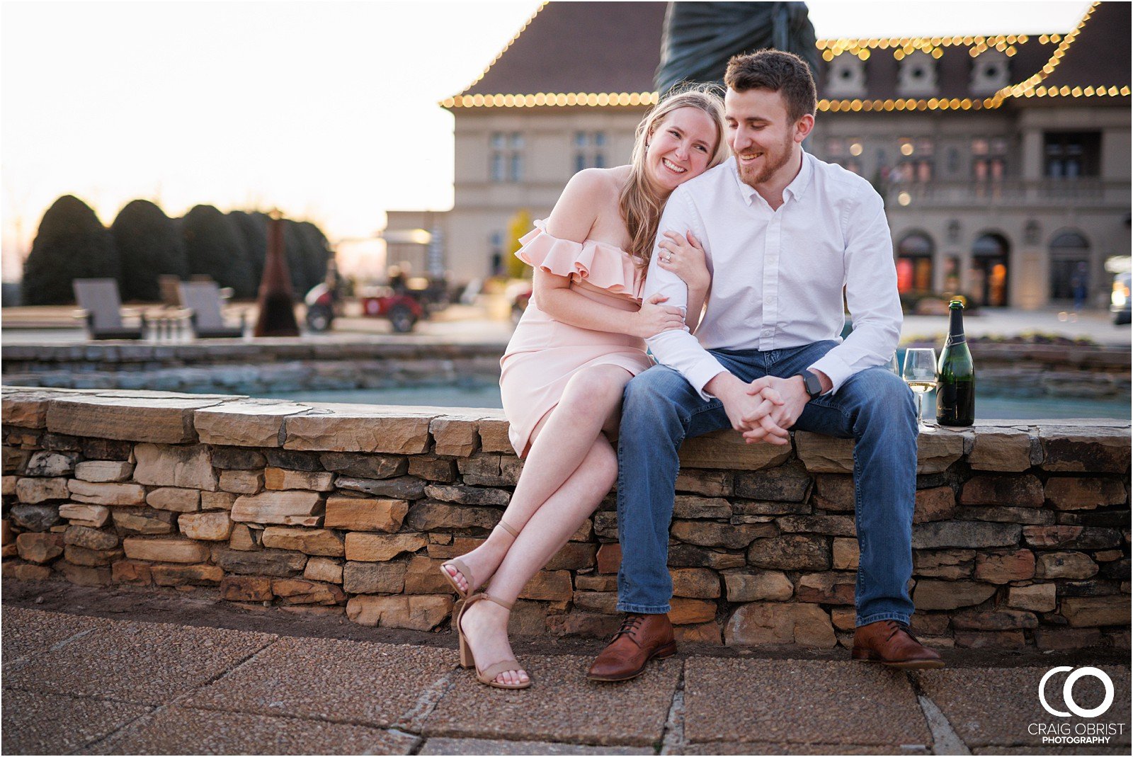 Chateau Elan Home Christmas Engagement Portraits Sunset47.jpg