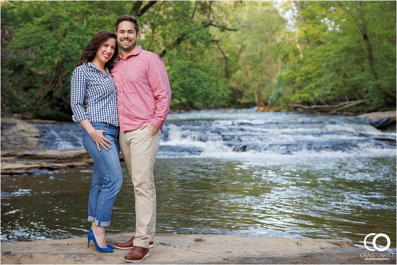 Ivy Hall Roswell Mill Engagement Portraits Waterfall_0013.jpg