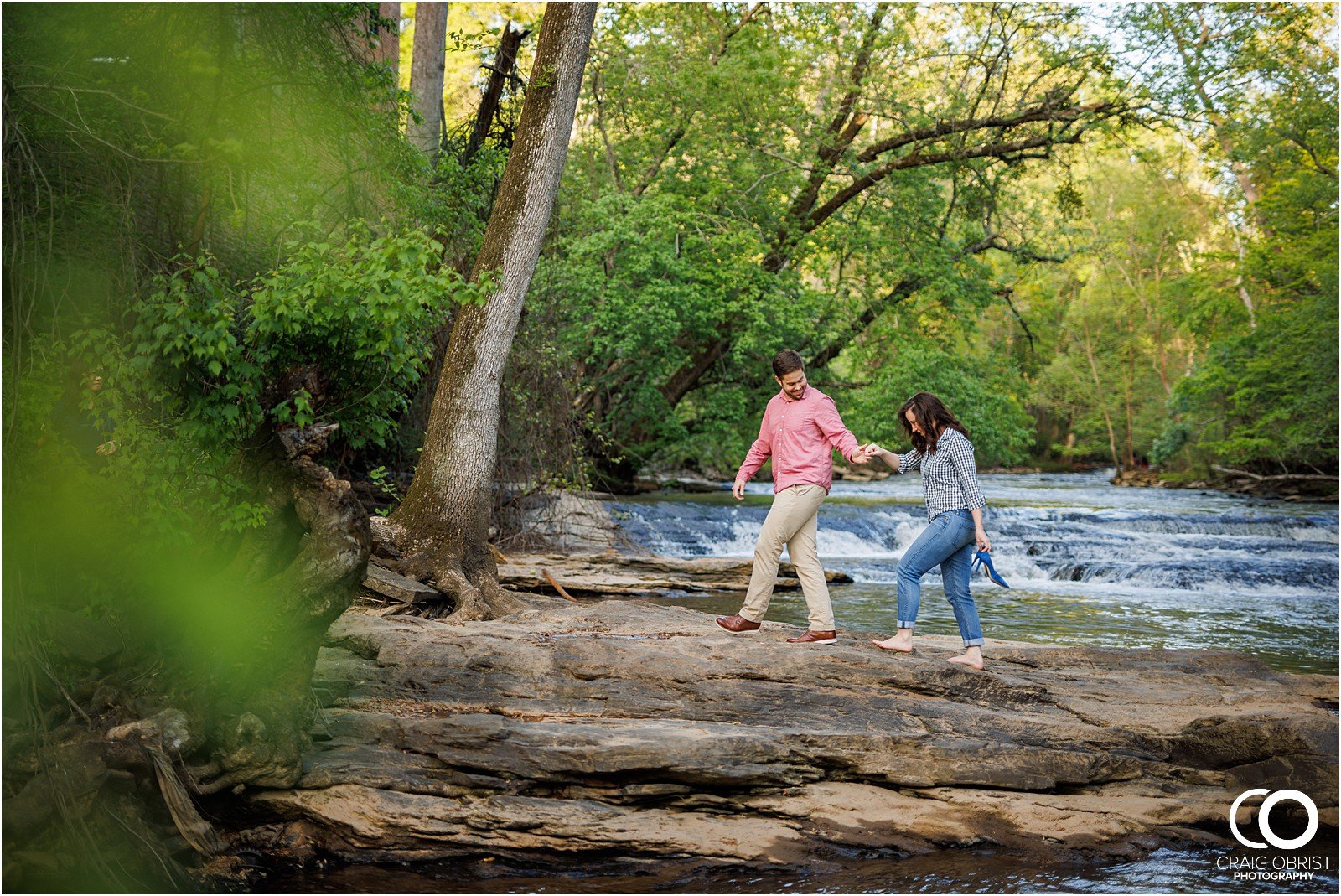 Ivy Hall Roswell Mill Engagement Portraits Waterfall_0017.jpg