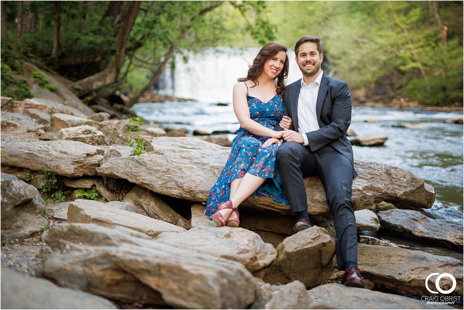Ivy Hall Roswell Mill Engagement Portraits Waterfall_0021.jpg