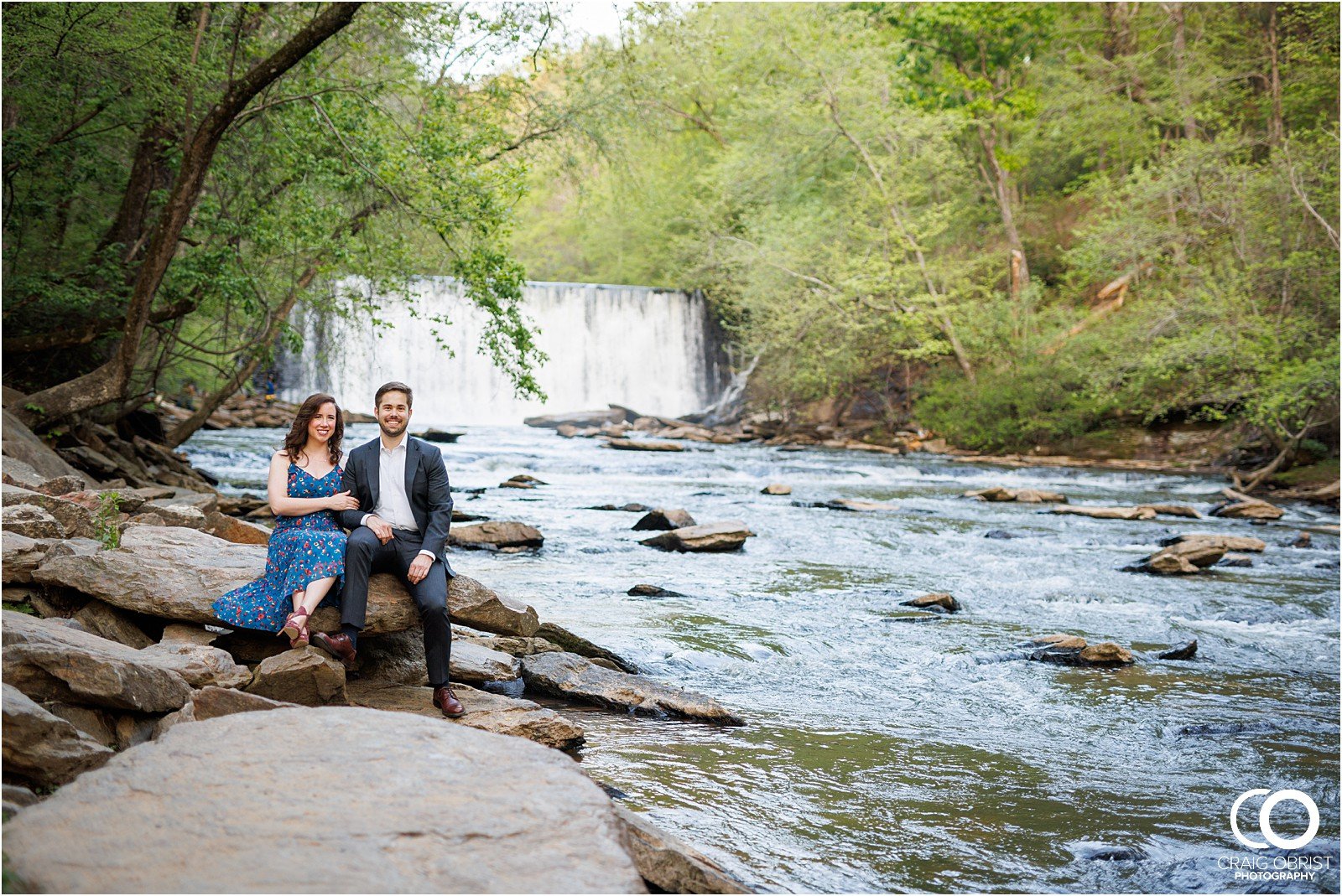 Ivy Hall Roswell Mill Engagement Portraits Waterfall_0023.jpg