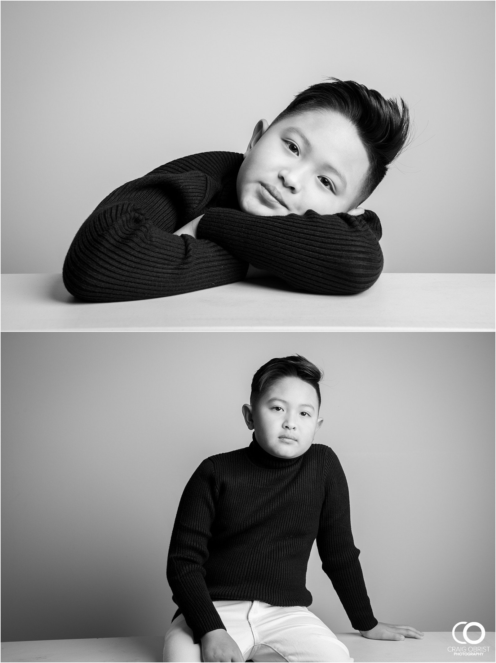 Studio Black and white bw portraits family kids models_0001.jpg