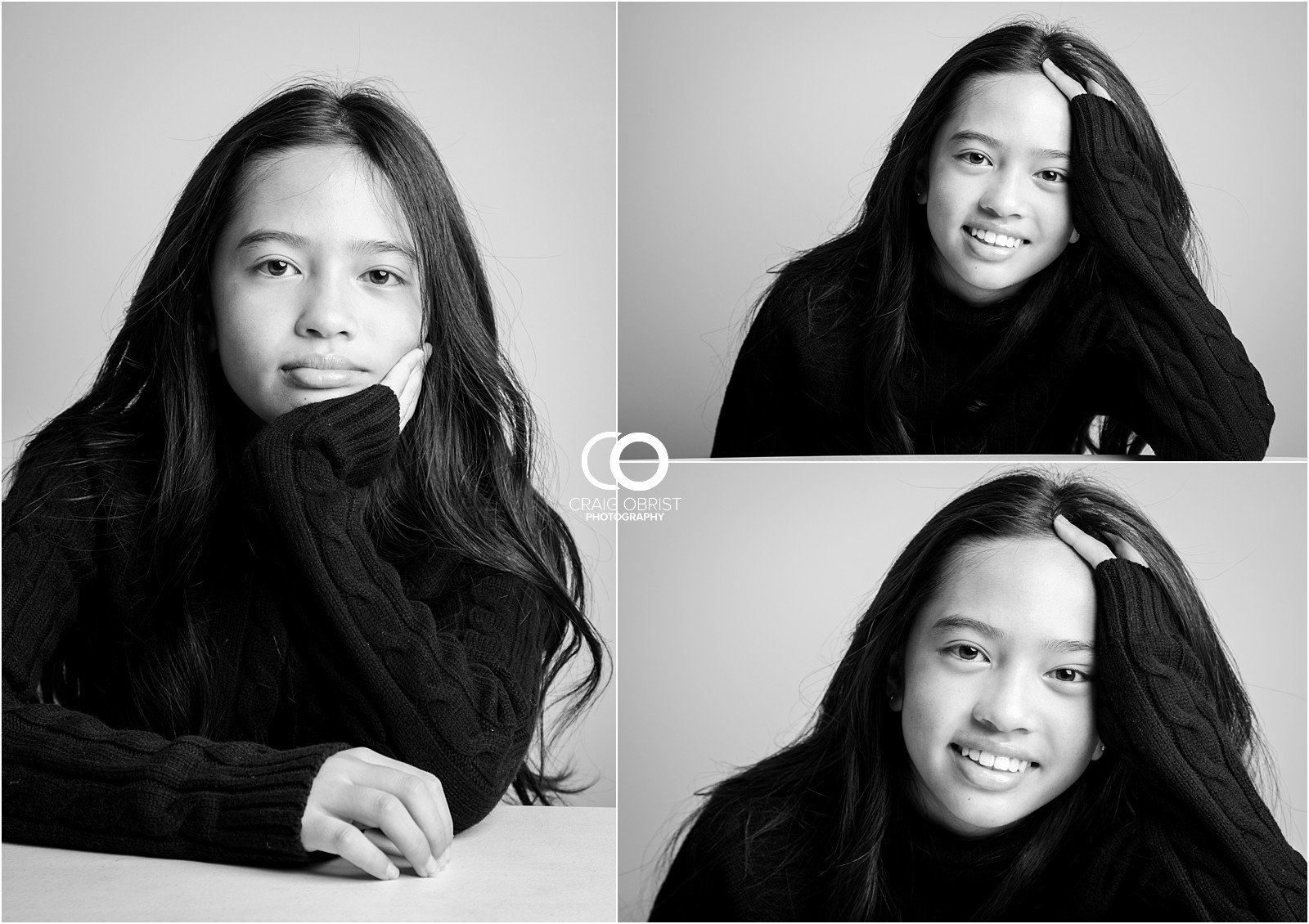 Studio Black and white bw portraits family kids models_0005.jpg