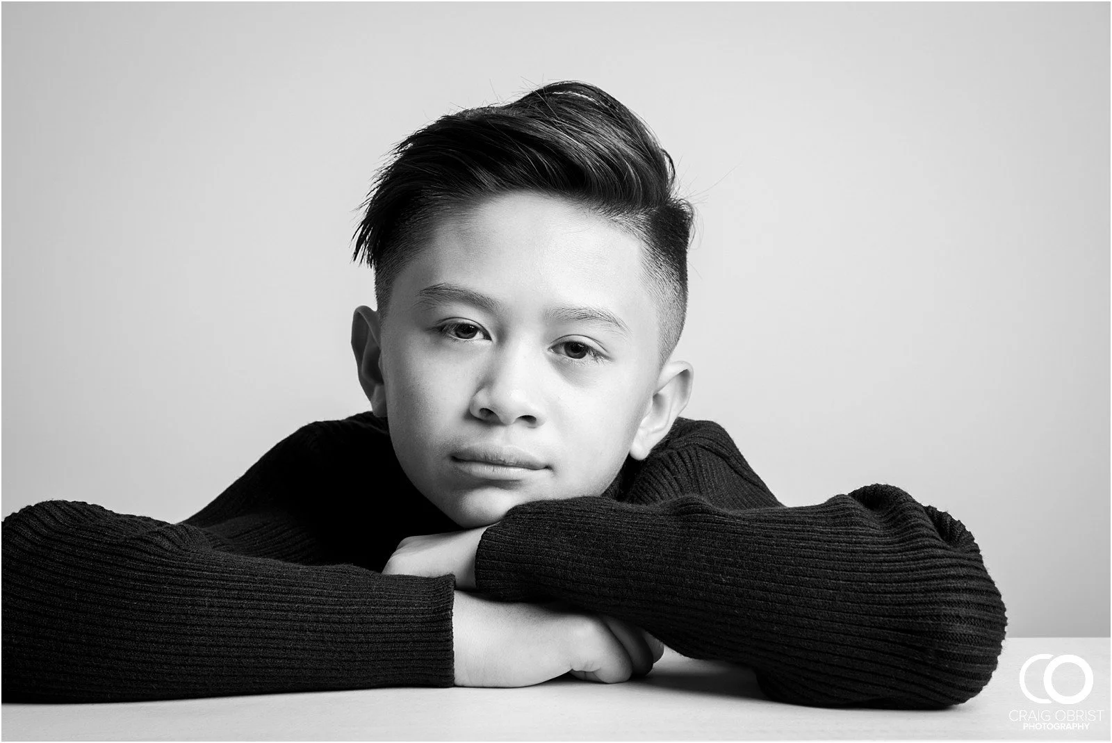 Studio Black and white bw portraits family kids models_0009.jpg