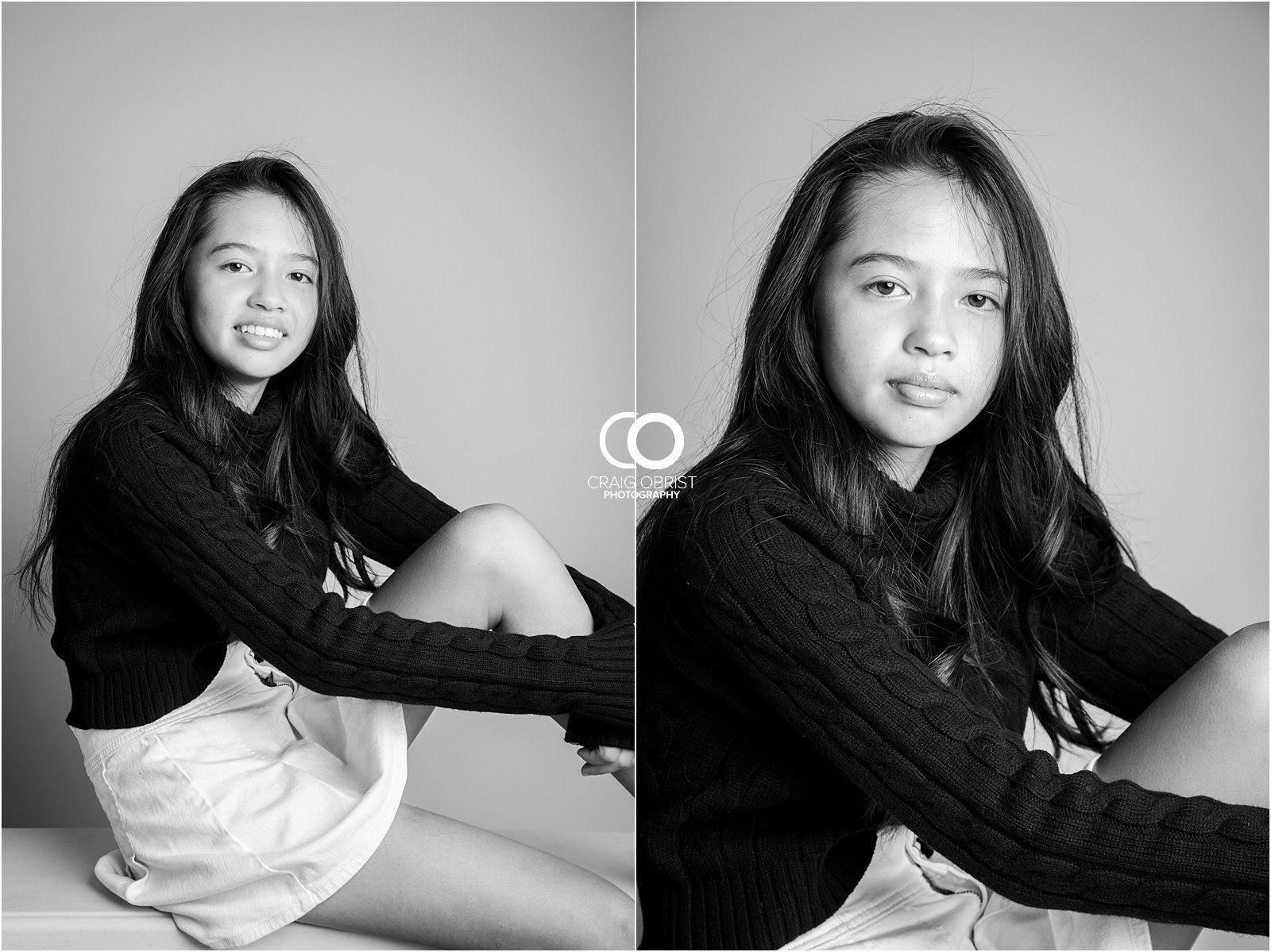 Studio Black and white bw portraits family kids models_0015.jpg