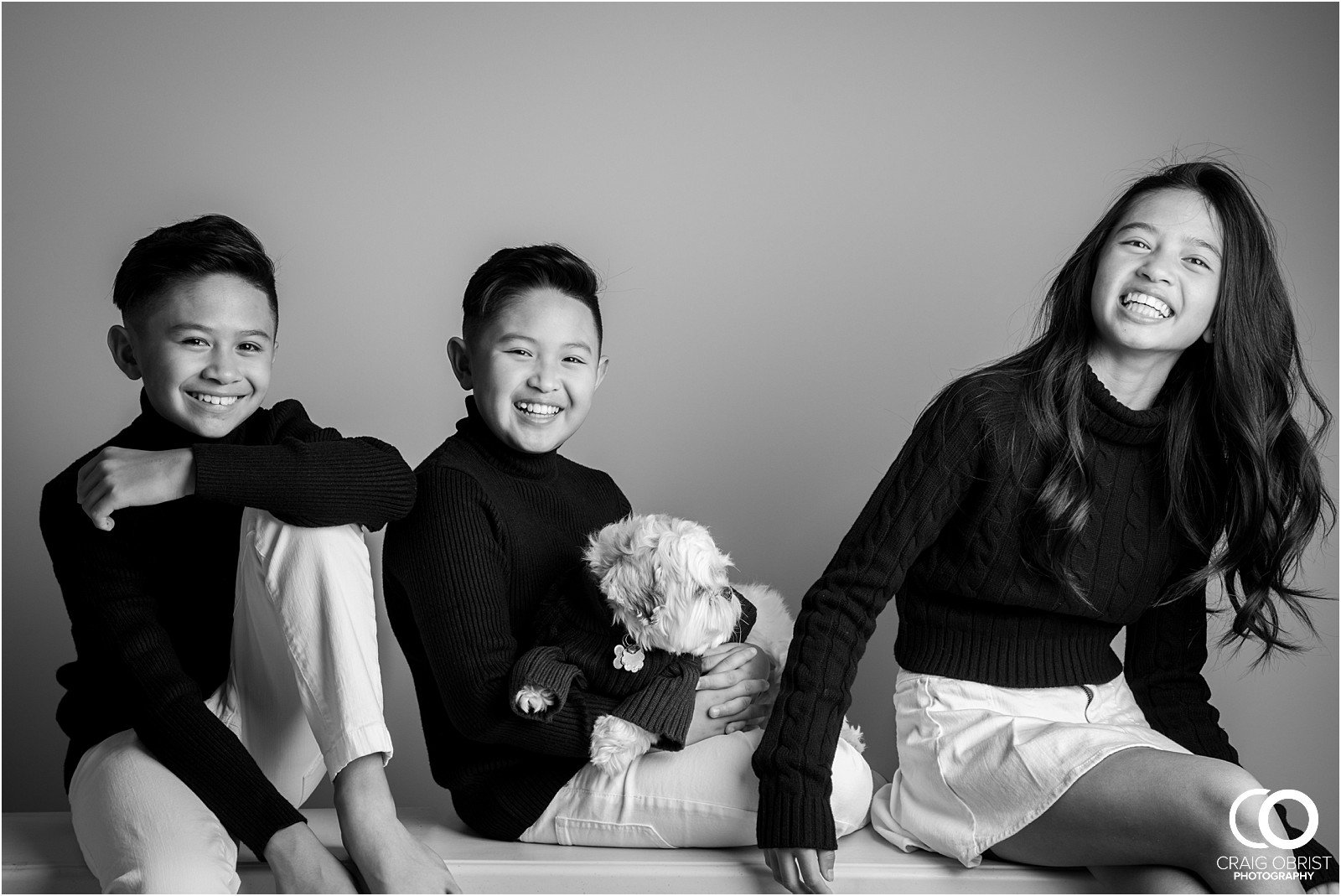 Studio Black and white bw portraits family kids models_0023.jpg