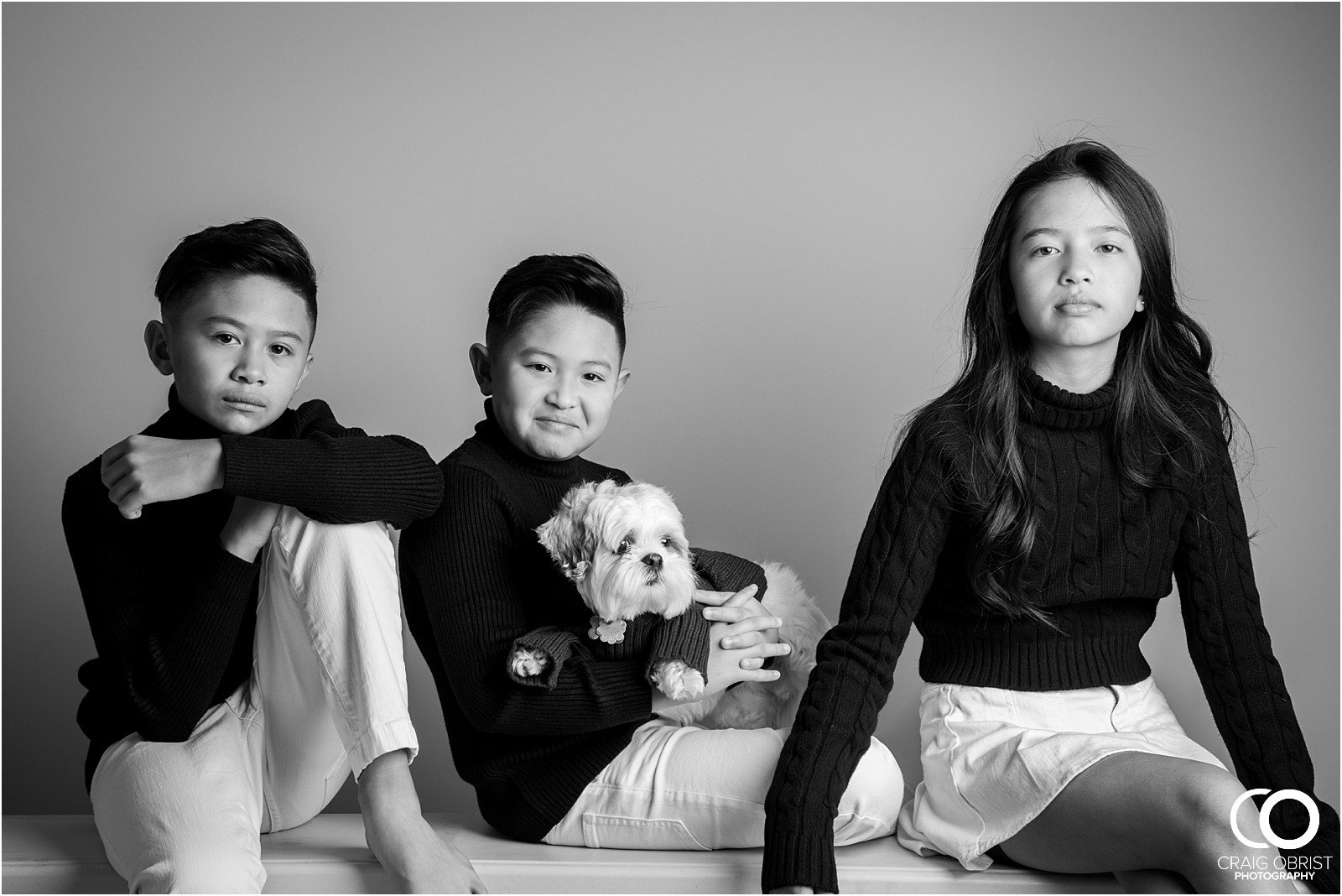 Studio Black and white bw portraits family kids models_0024.jpg