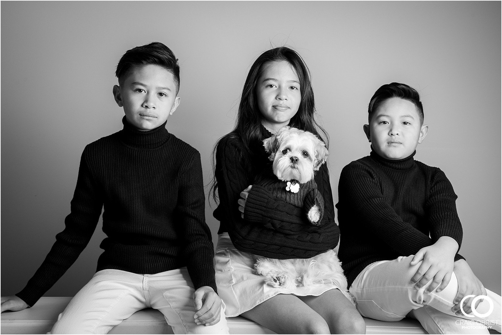 Studio Black and white bw portraits family kids models_0025.jpg