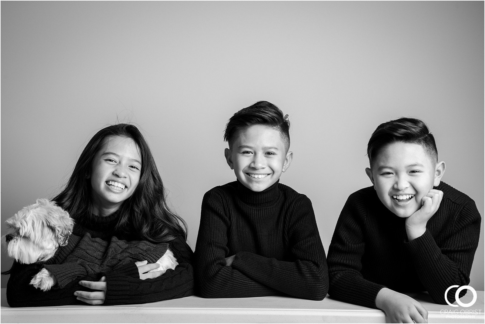 Studio Black and white bw portraits family kids models_0029.jpg