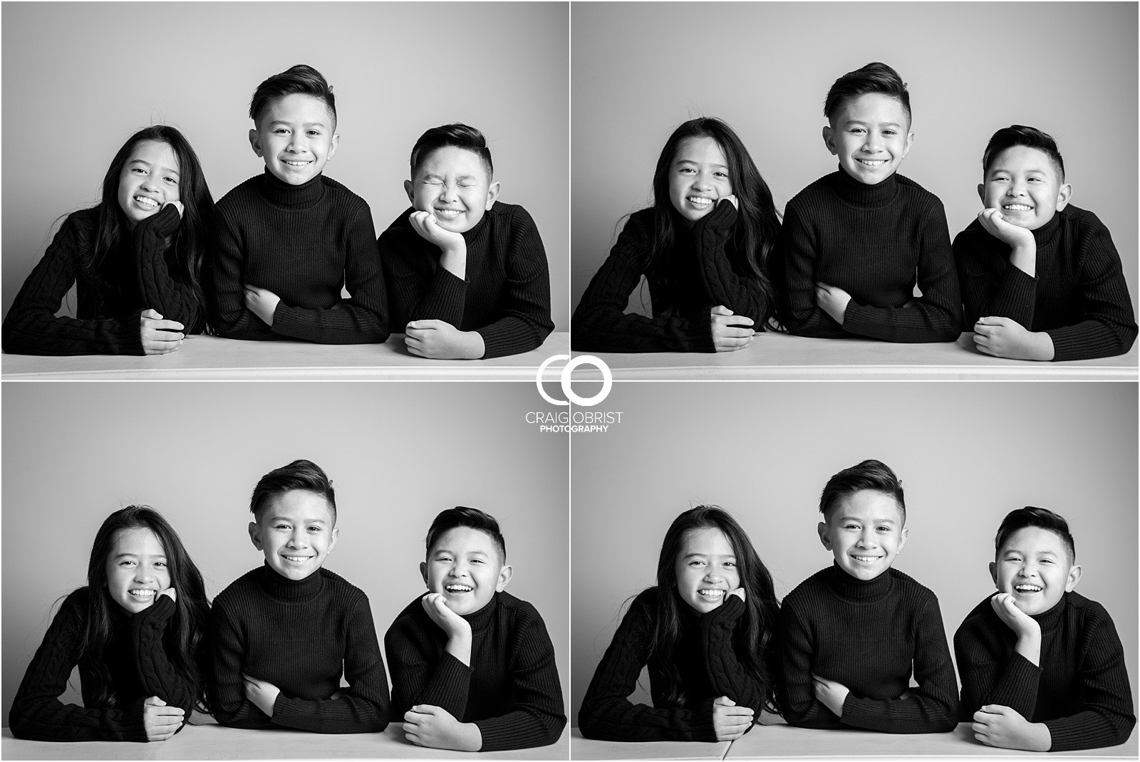 Studio Black and white bw portraits family kids models_0033.jpg