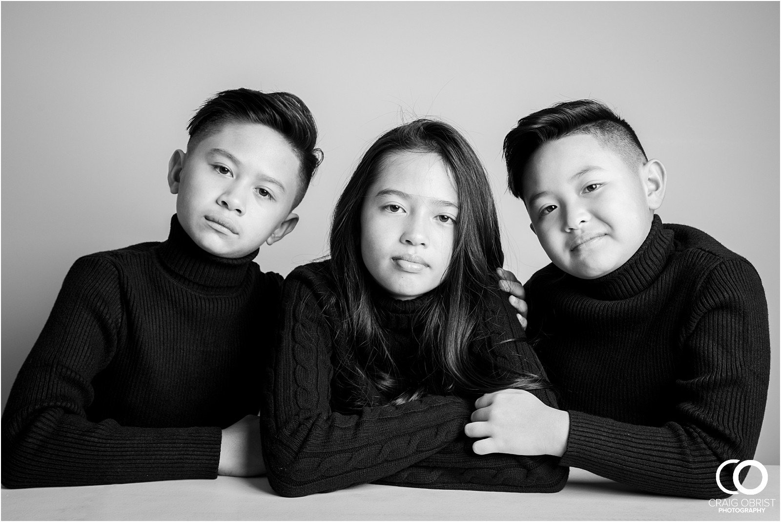 Studio Black and white bw portraits family kids models_0034.jpg