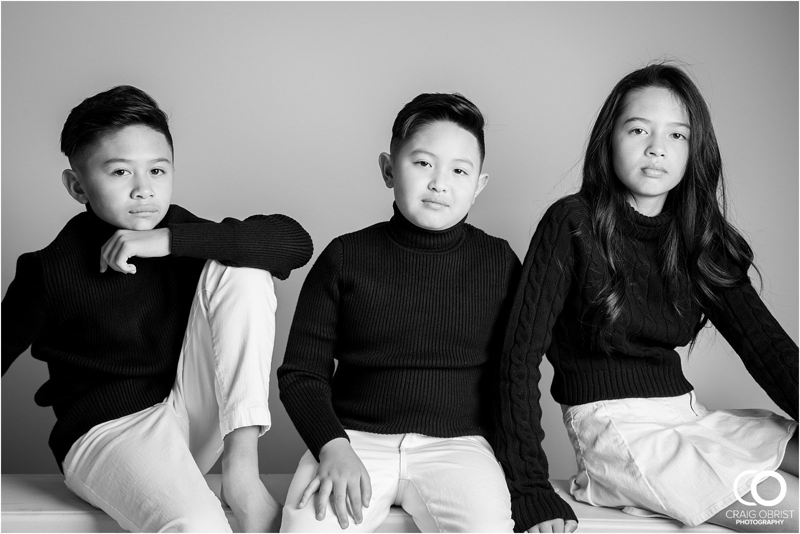 Studio Black and white bw portraits family kids models_0036.jpg