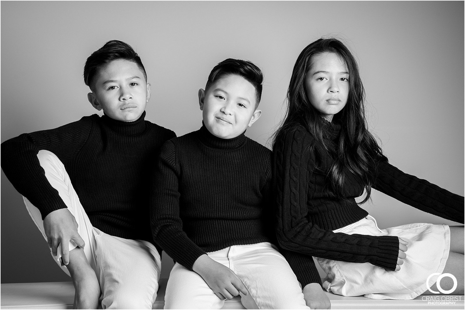 Studio Black and white bw portraits family kids models_0038.jpg
