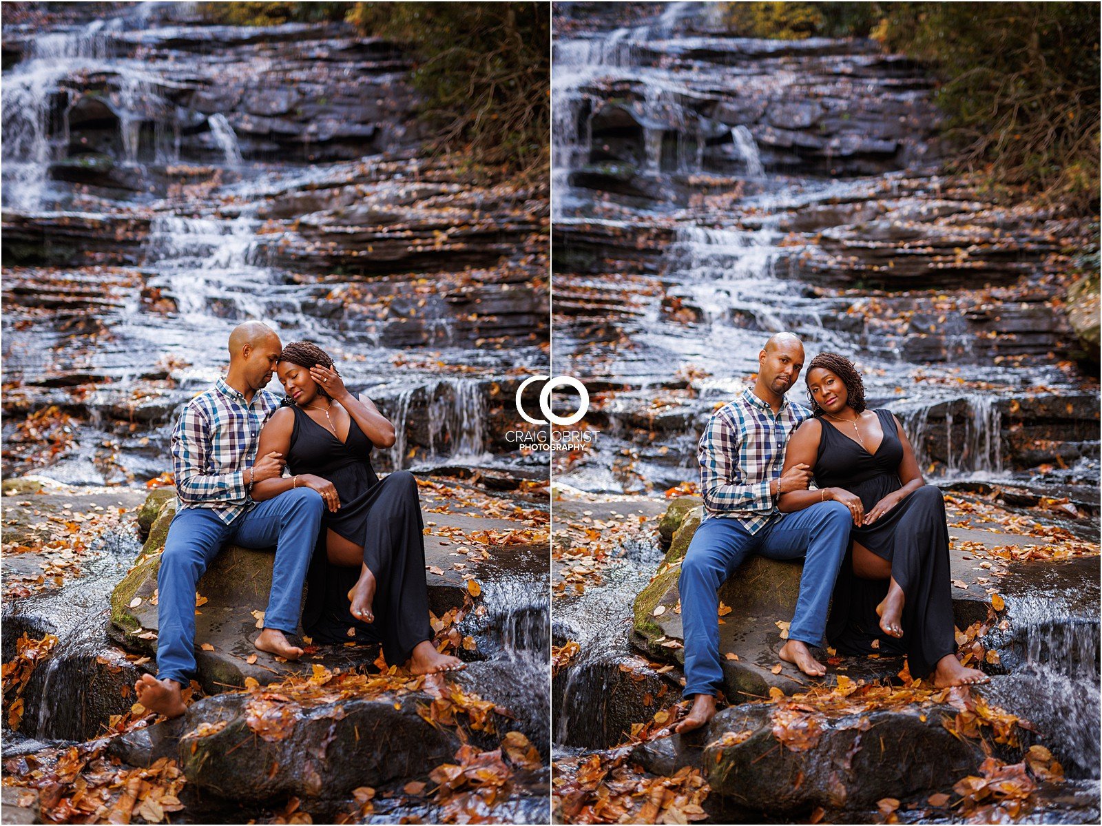 Waterfall North Georgia Fall Leaves mountains Anniversary Portraits_0014.jpg